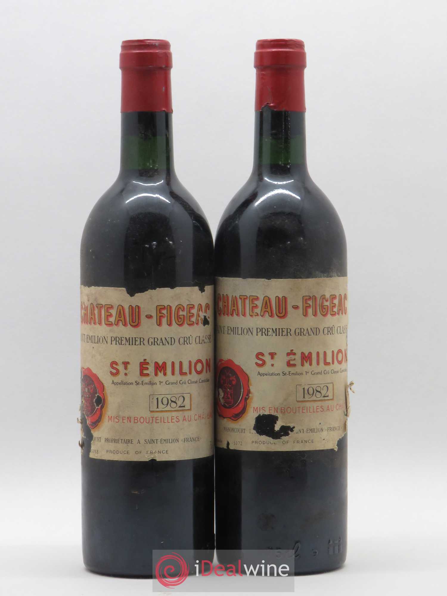 Château Figeac 1er Grand Cru Classé A 1982 - Lot de 2 bouteilles - 0