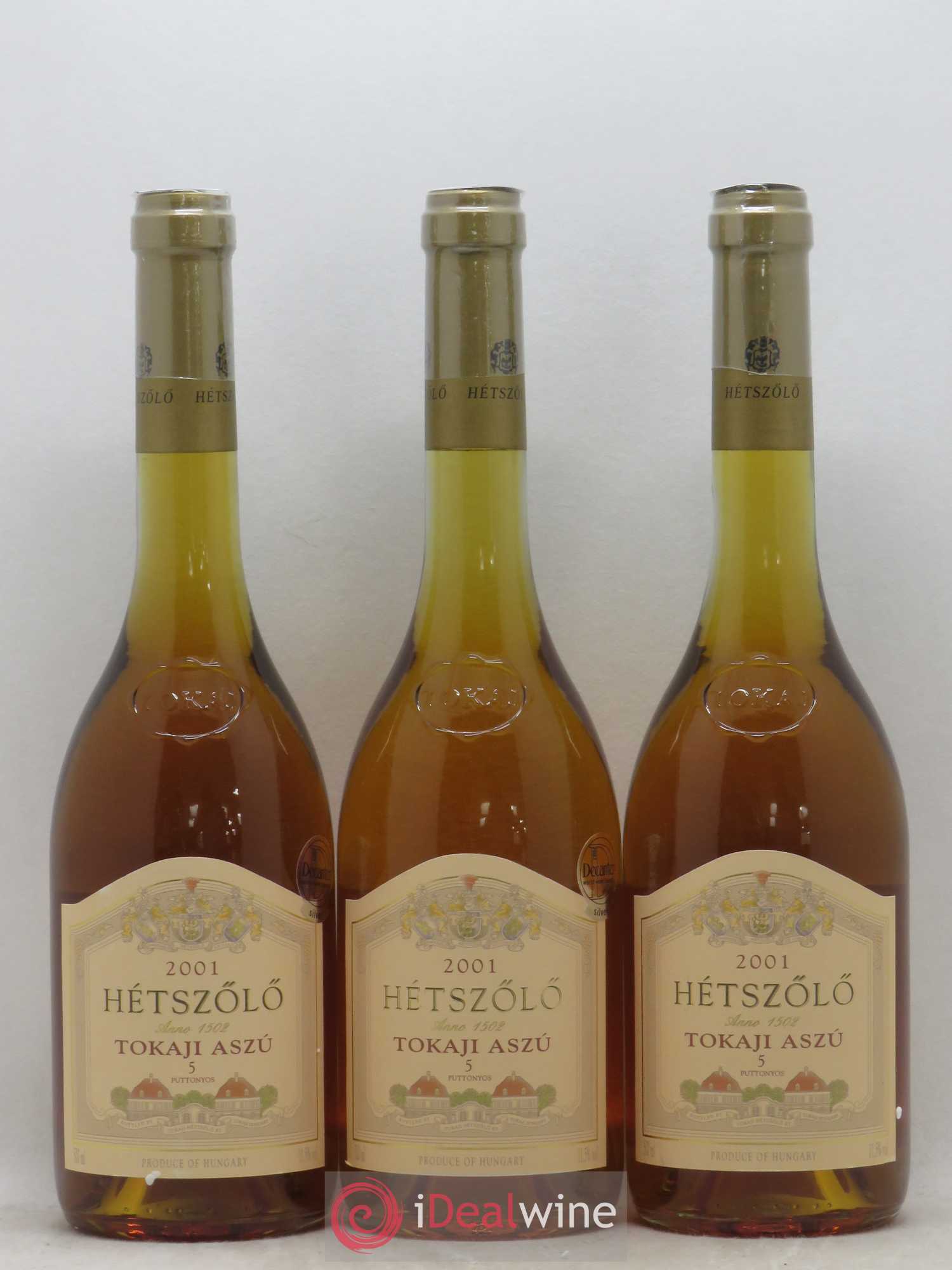 Tokaji Aszu 5 Puttonyos Hetszolo Domaine Impériale 50cl 2001 - Lotto di 12 bottiglie - 2
