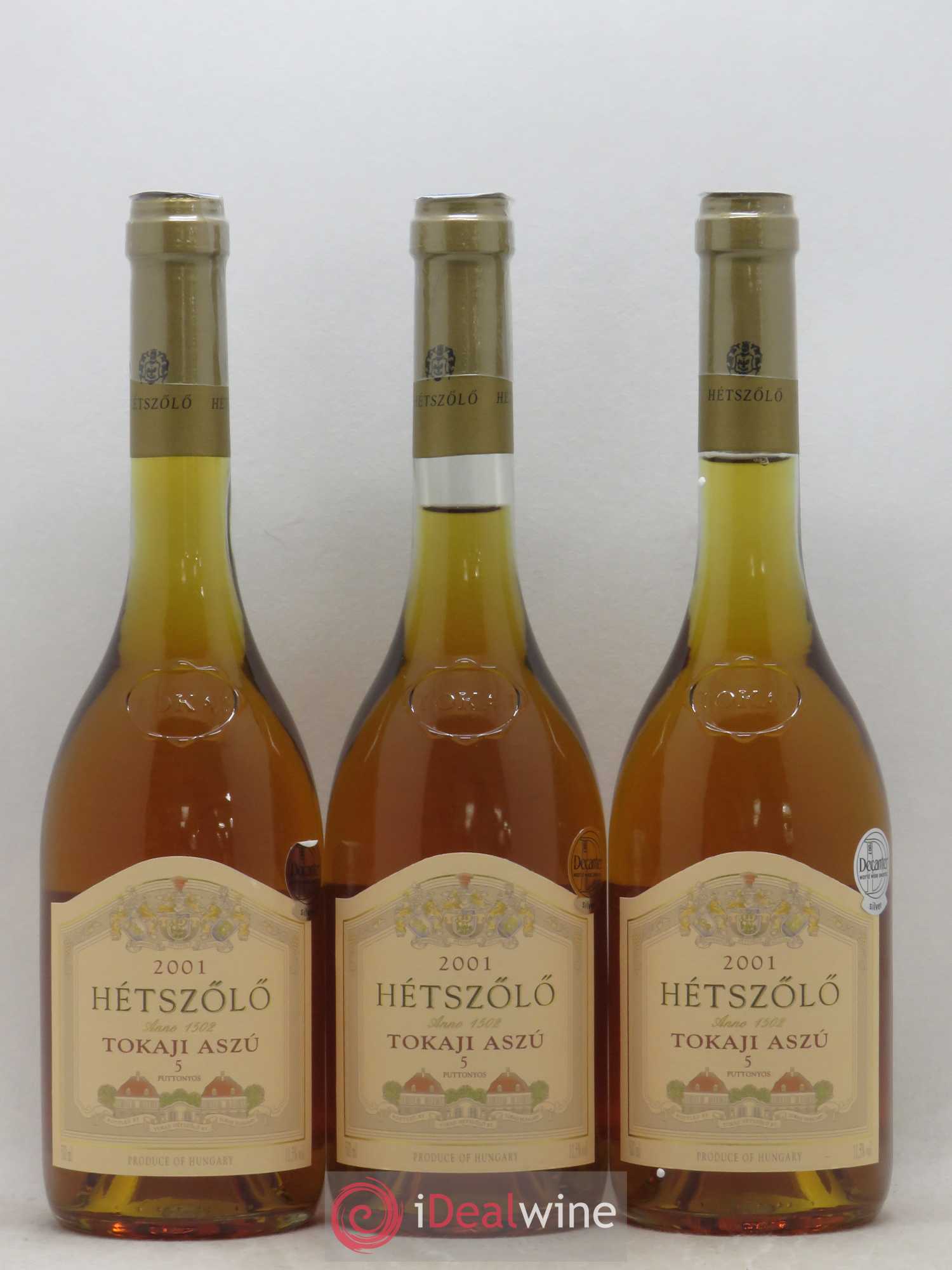 Tokaji Aszu 5 Puttonyos Hetszolo Domaine Impériale 50cl 2001 - Lotto di 6 bottiglie - 2