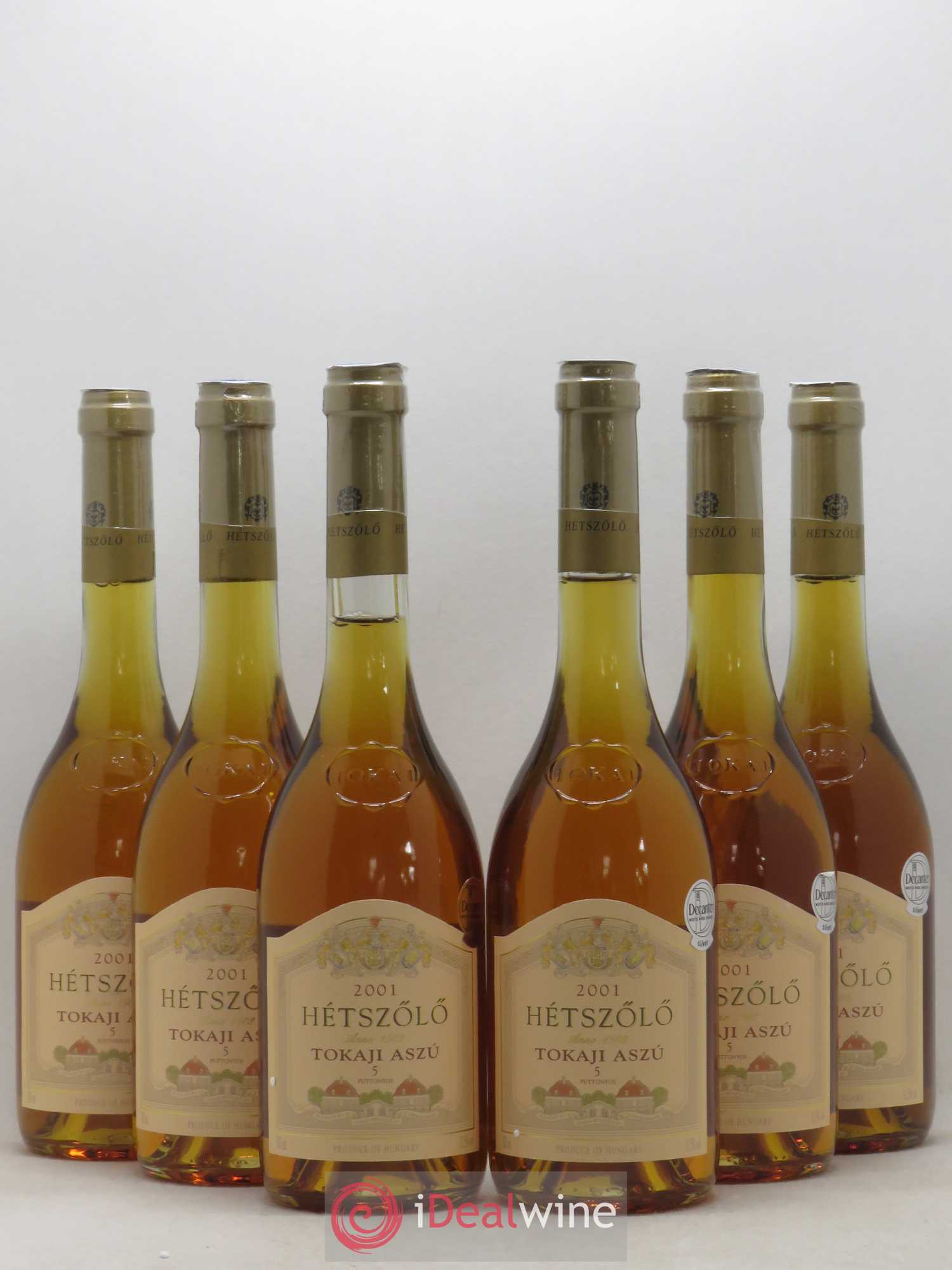 Tokaji Aszu 5 Puttonyos Hetszolo Domaine Impériale 50cl 2001 - Lotto di 6 bottiglie - 0