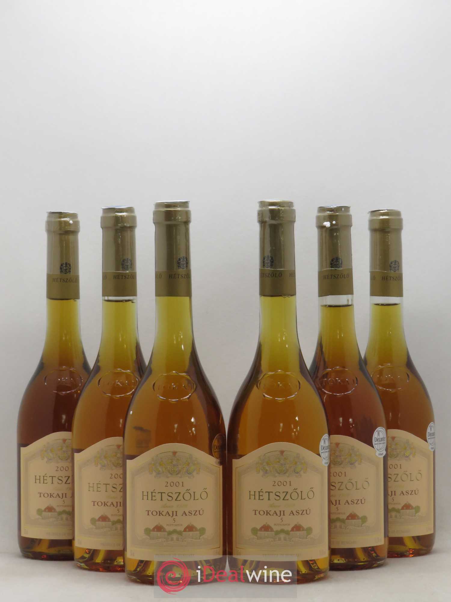 Tokaji Aszu 5 Puttonyos Hetszolo Domaine Impériale 50cl 2001 - Lotto di 6 bottiglie - 0