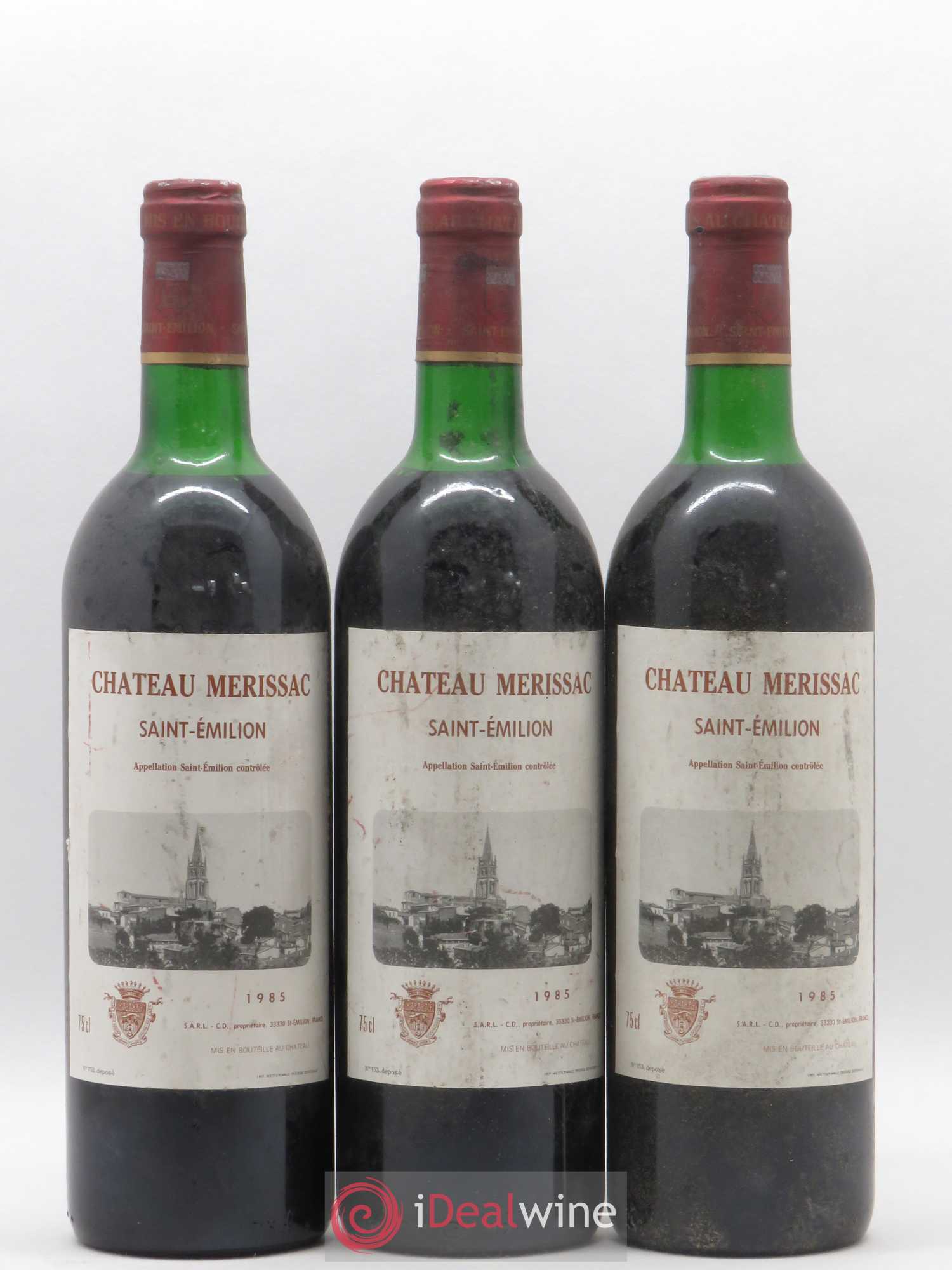 Saint-Émilion Chateau Merissac 1985 - Lot de 12 bouteilles - 2