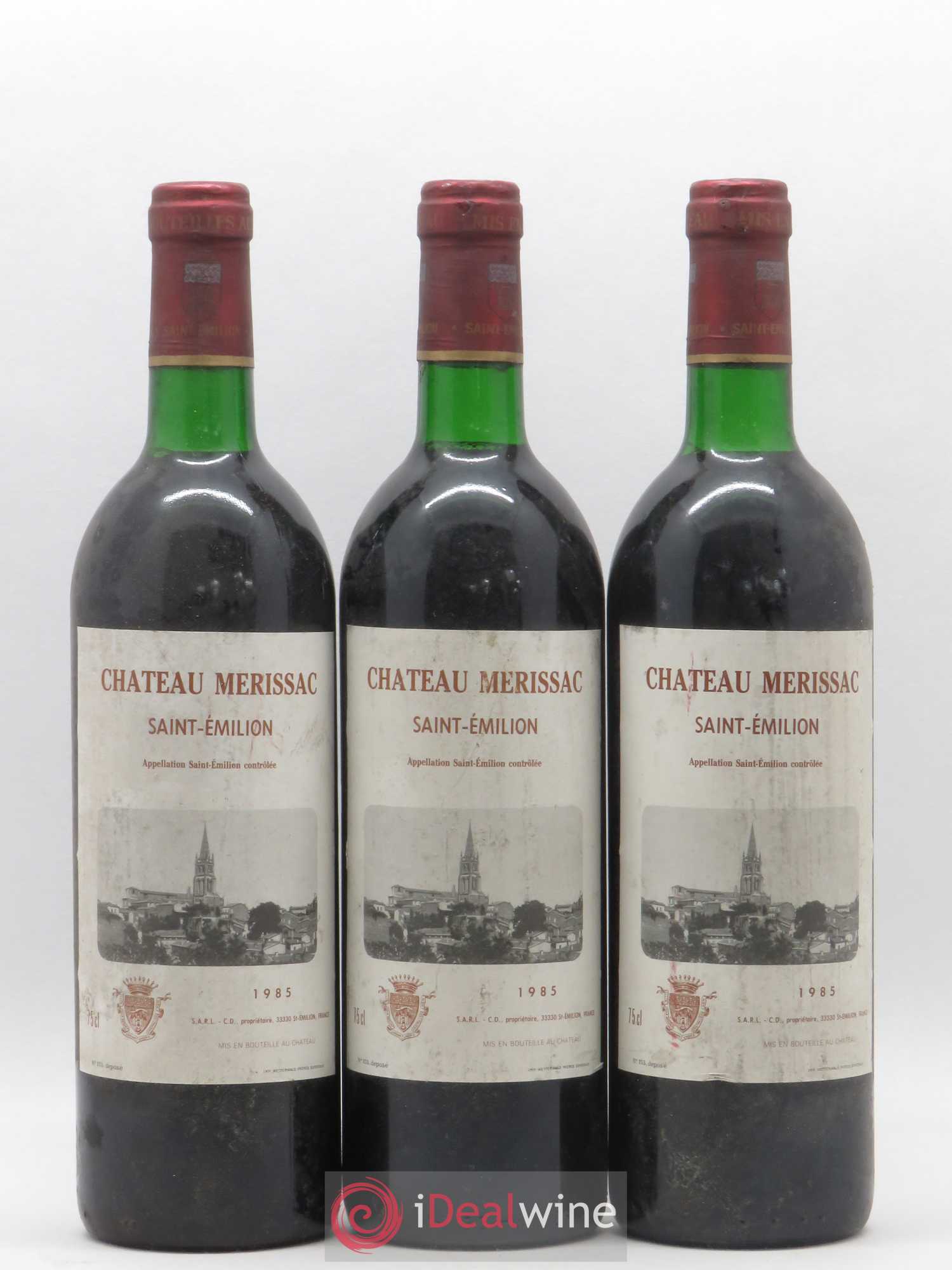 Saint-Émilion Chateau Merissac 1985 - Lot de 12 bouteilles - 3