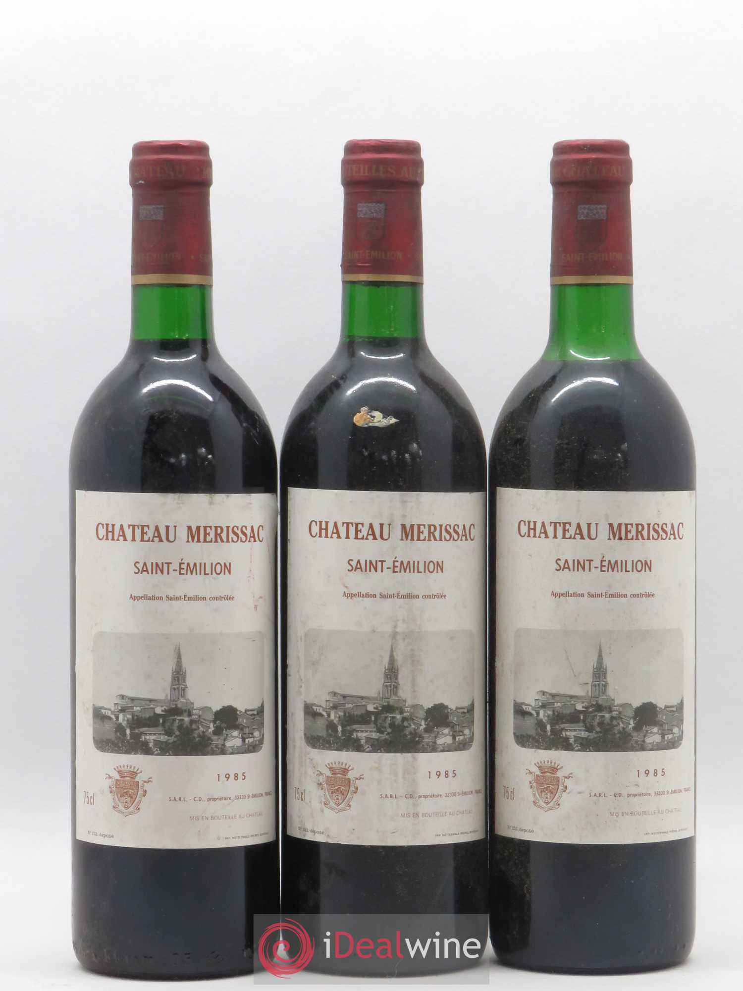 Saint-Émilion Chateau Merissac 1985 - Lot de 12 bouteilles - 4
