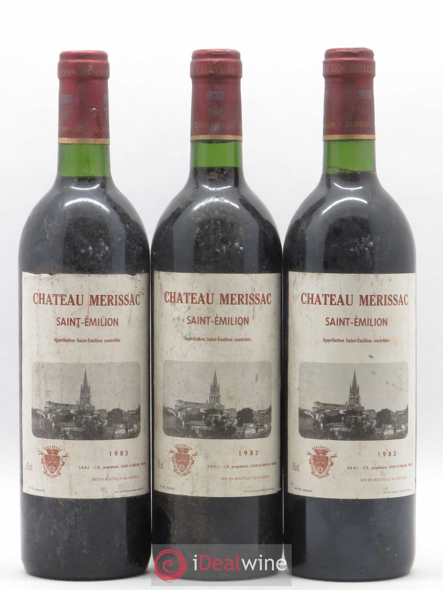 Saint-Émilion Chateau Merissac 1983 - Lot de 12 bouteilles - 2