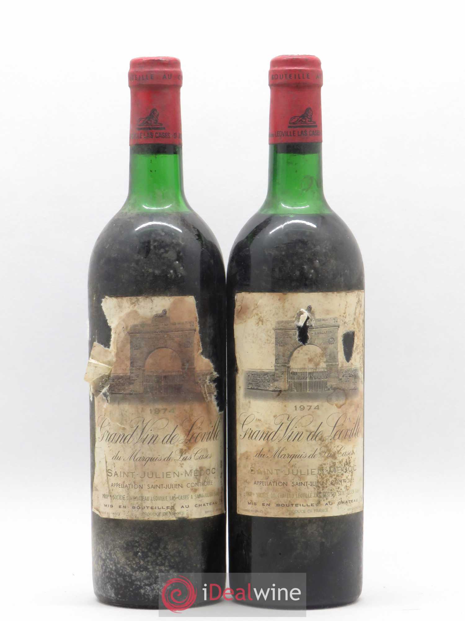 Château Léoville Las Cases 2ème Grand Cru Classé 1974 - Lot de 2 bouteilles - 0