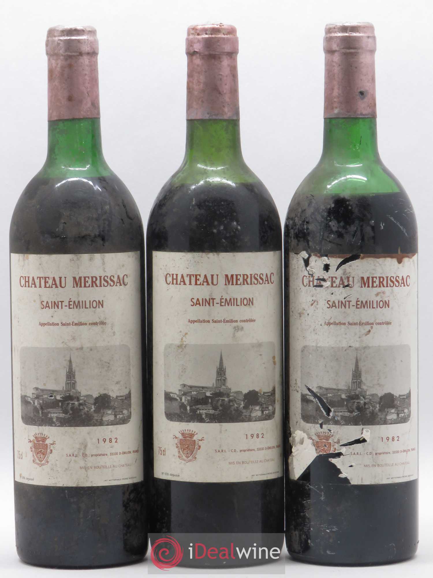 Saint-Émilion Chateau Merissac 1982 - Lot de 6 bouteilles - 2