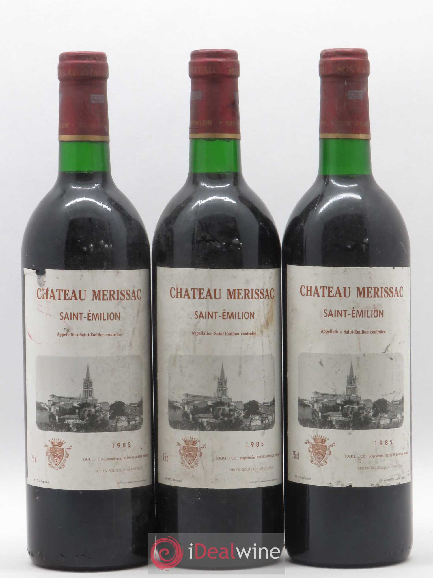 Saint-Émilion Chateau Merissac 1985 - Lot de 6 bouteilles - 2