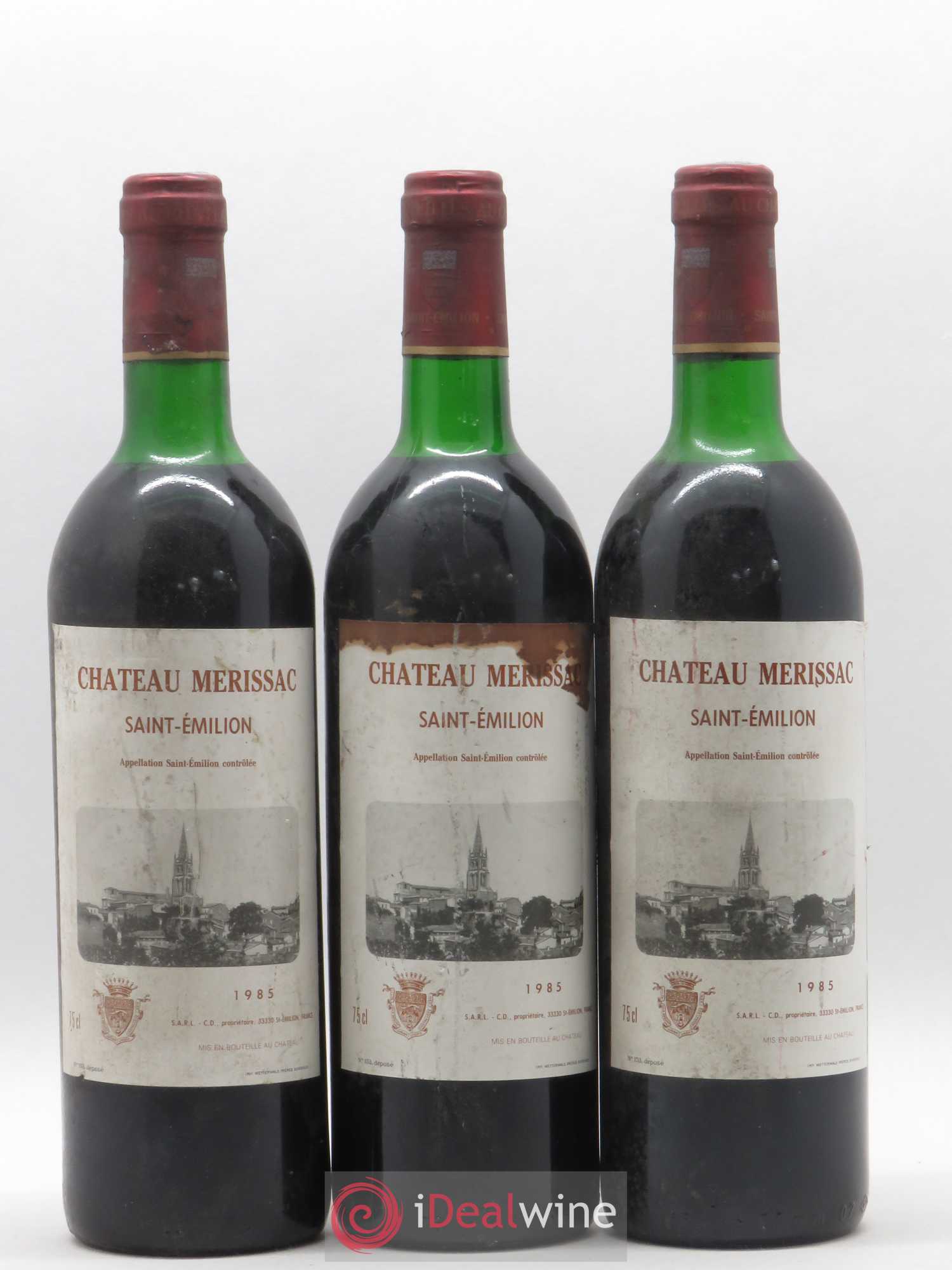Saint-Émilion Chateau Merissac 1985 - Lot de 6 bouteilles - 2