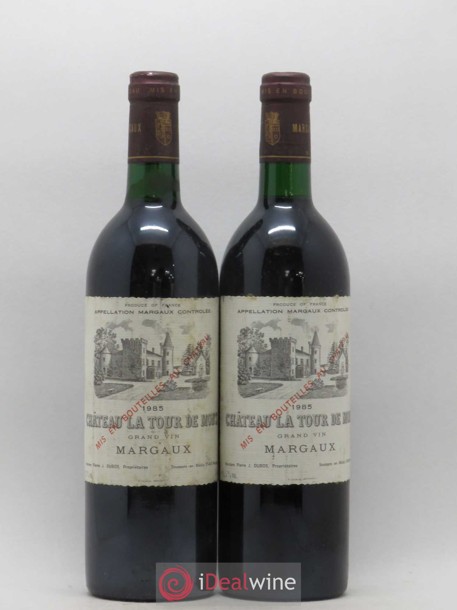Château la Tour de Mons Cru Bourgeois 1985 - Lot de 2 bouteilles - 0