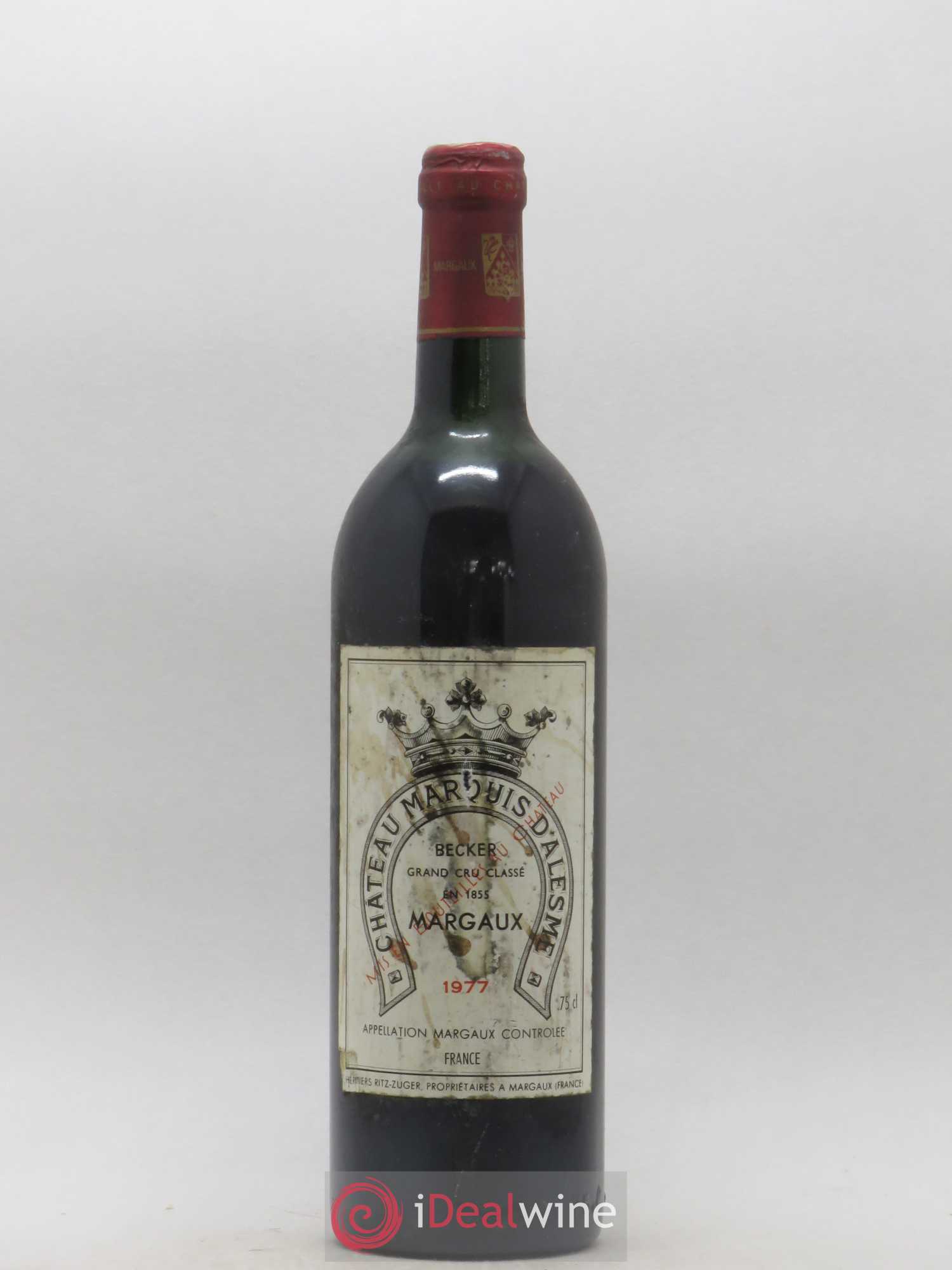 Château Marquis d'Alesme 1977 - Lot de 1 bouteille - 0