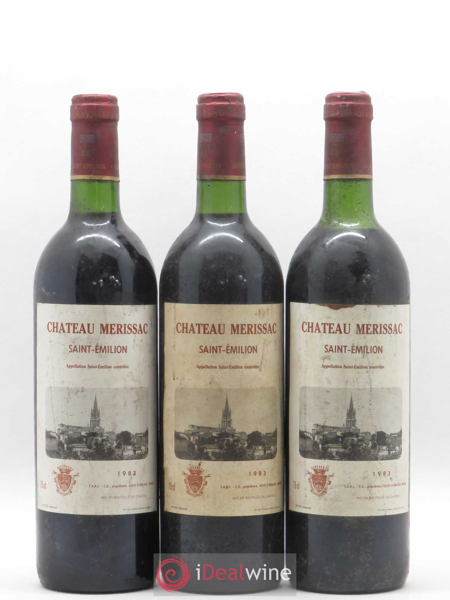 Saint-Émilion Chateau Merissac 1983 - Lot de 6 bouteilles - 2