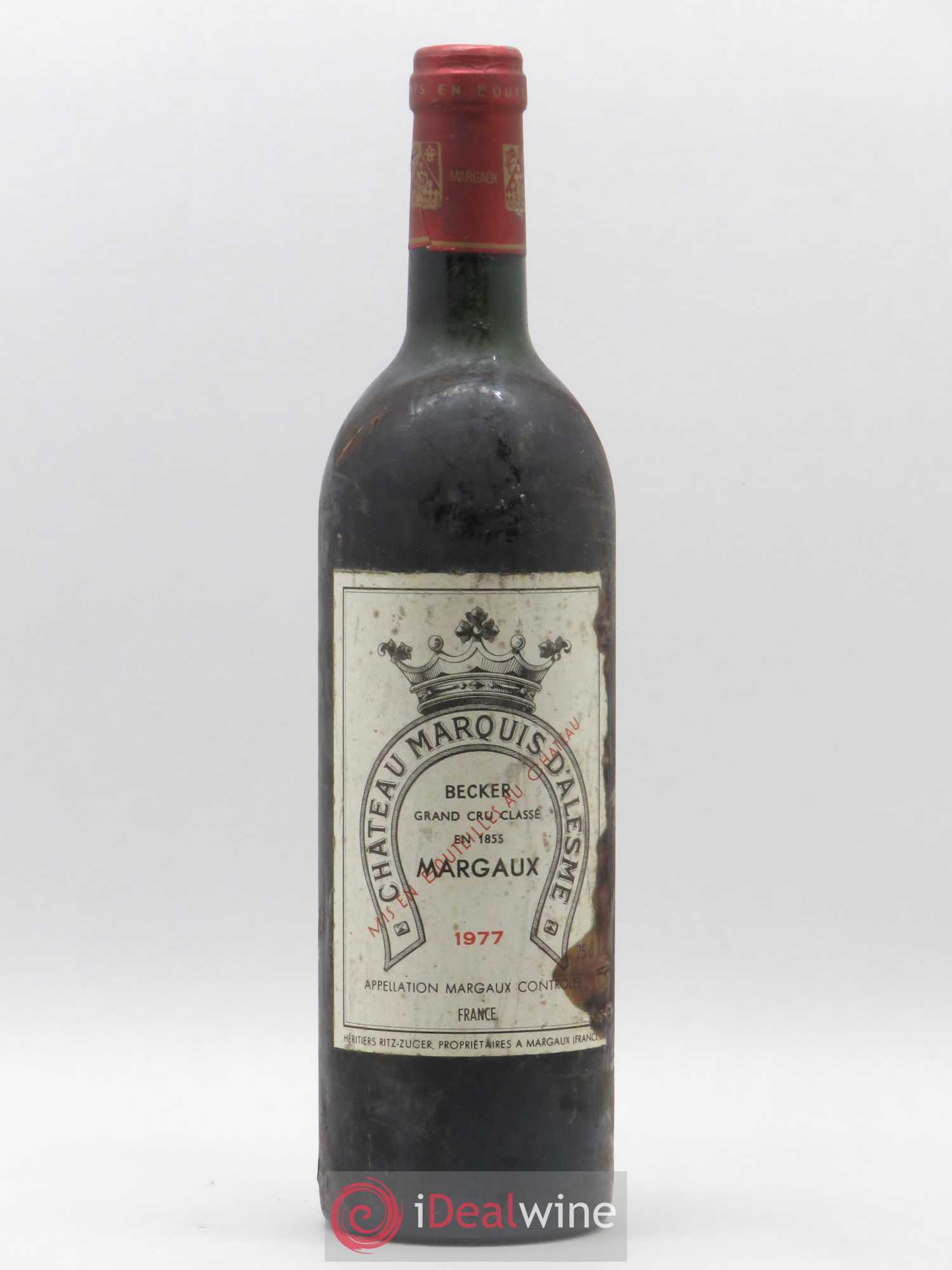 Château Marquis d'Alesme 1977 - Lot de 1 bouteille - 0