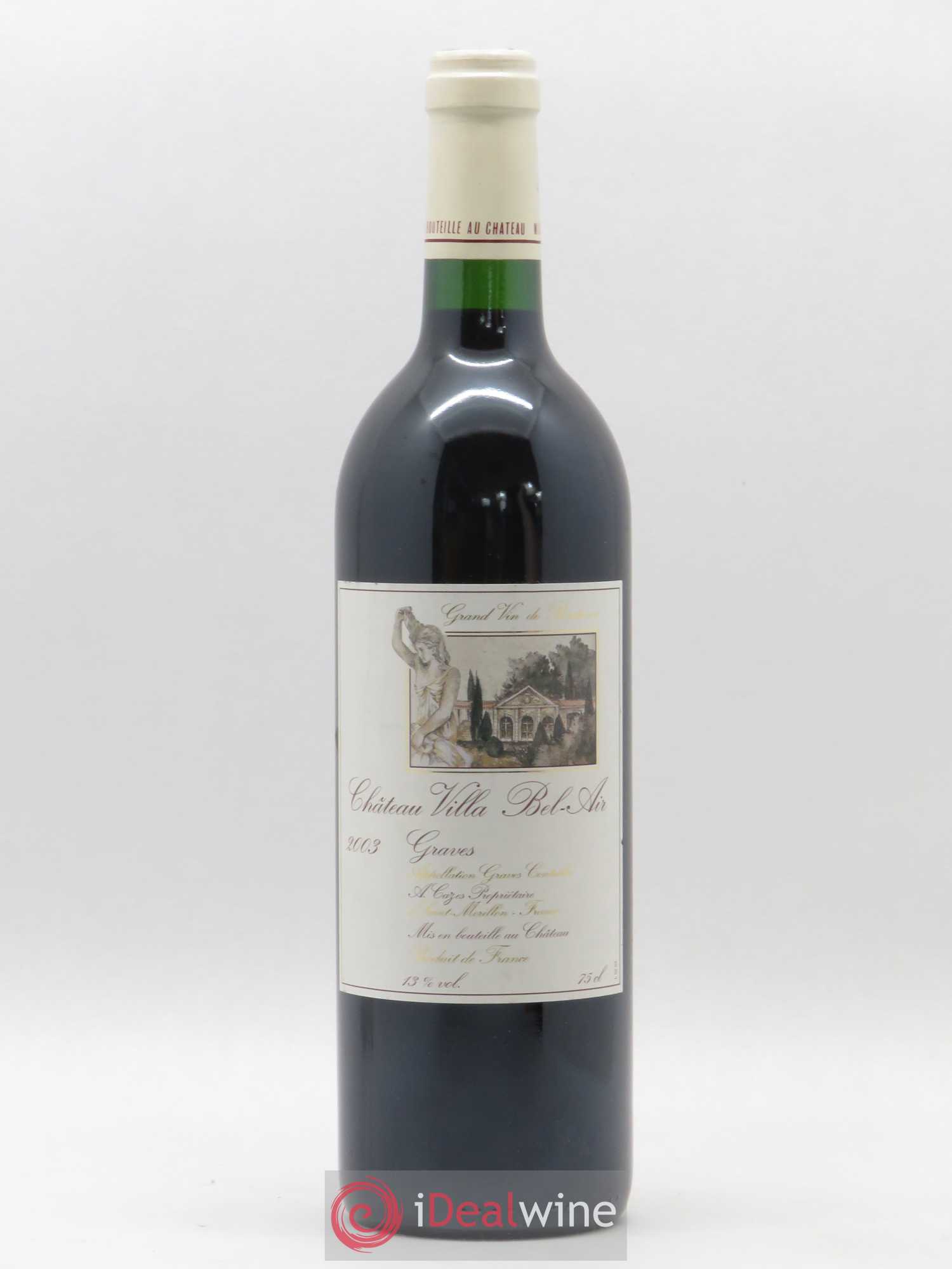 Graves Château Villa Bel Air 2003 - Lot de 1 bouteille - 0