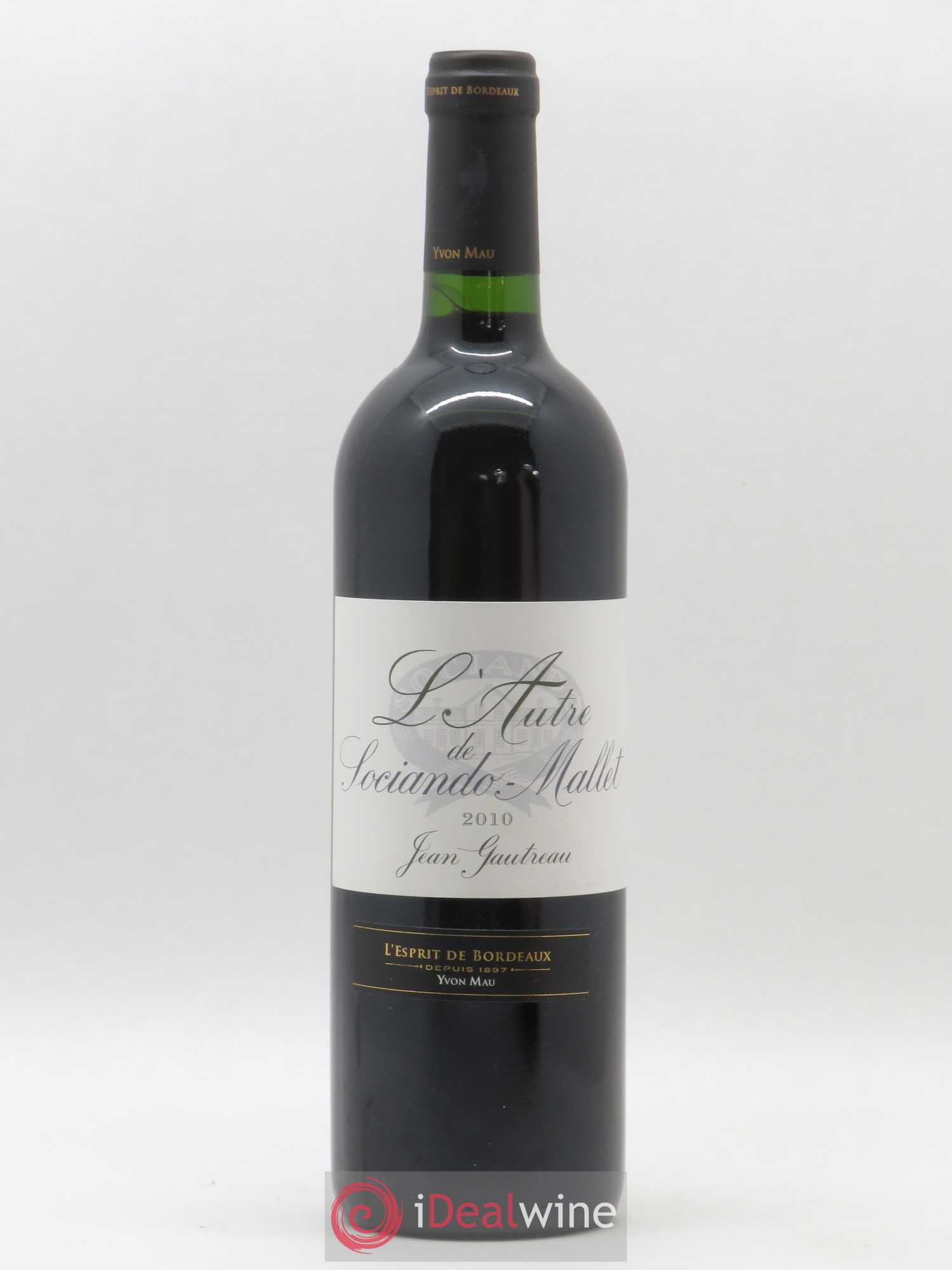 Bordeaux L'Autre de Sociando Mallet 2010 - Posten von 1 Flasche - 0
