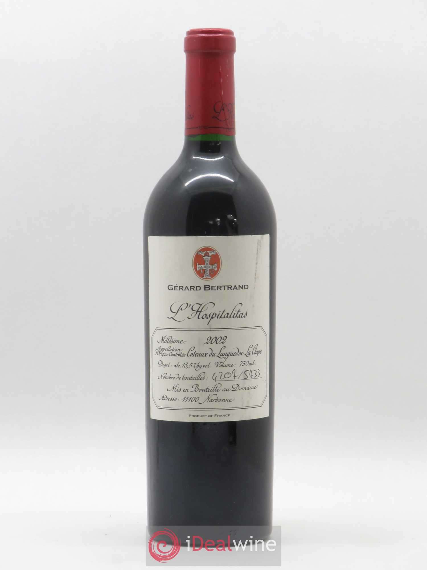 Coteaux du Languedoc La Clape L'Hospitalitas Gérard Bertrand 2002 - Posten von 1 Flasche - 0