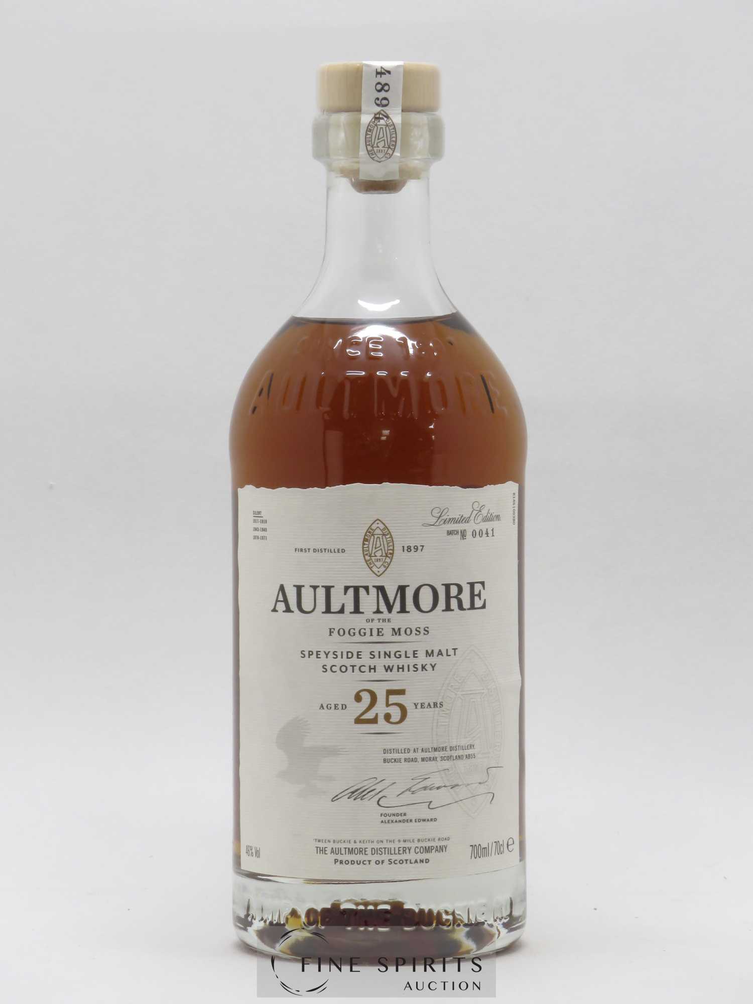 Aultmore 25 years Of. Foggie Moss Batch n° 0041 Limited Edition - Lot de 1 bouteille - 1