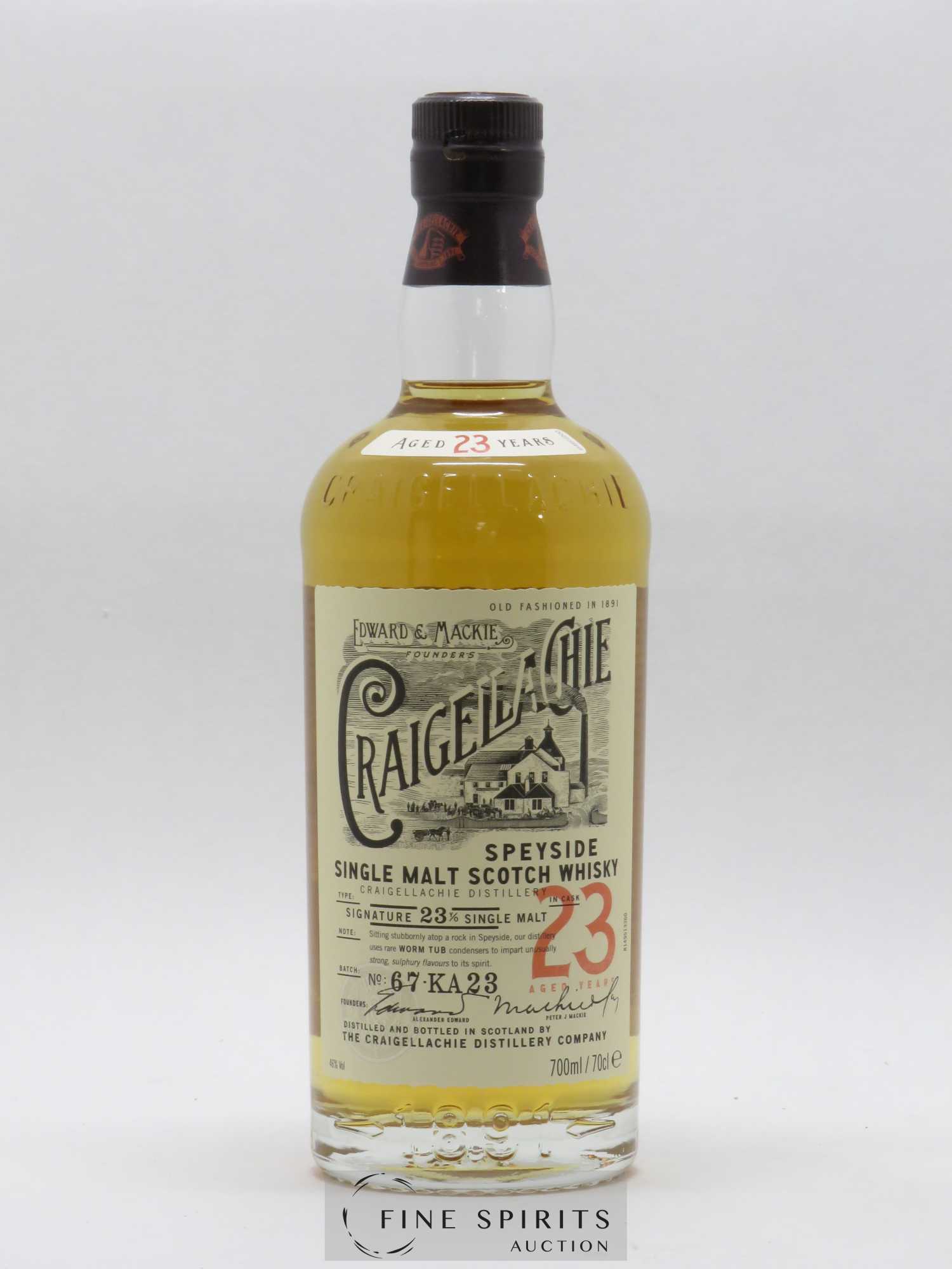 Craigellachie 23 years Of. Batch n° 67-KA23 Signature - Lot of 1 bottle - 1