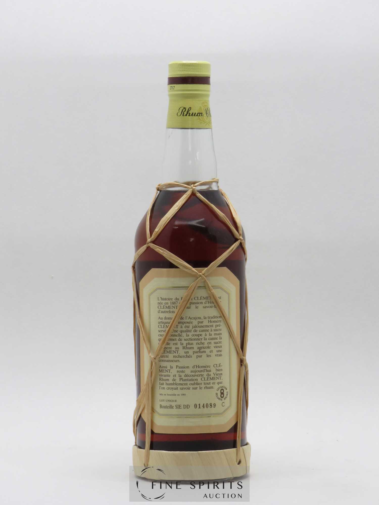 Clément 1970 Of. Domaine de l'Acajou Vieilli en fûts de Chêne bottled in 1991 - Lot de 1 bouteille - 2