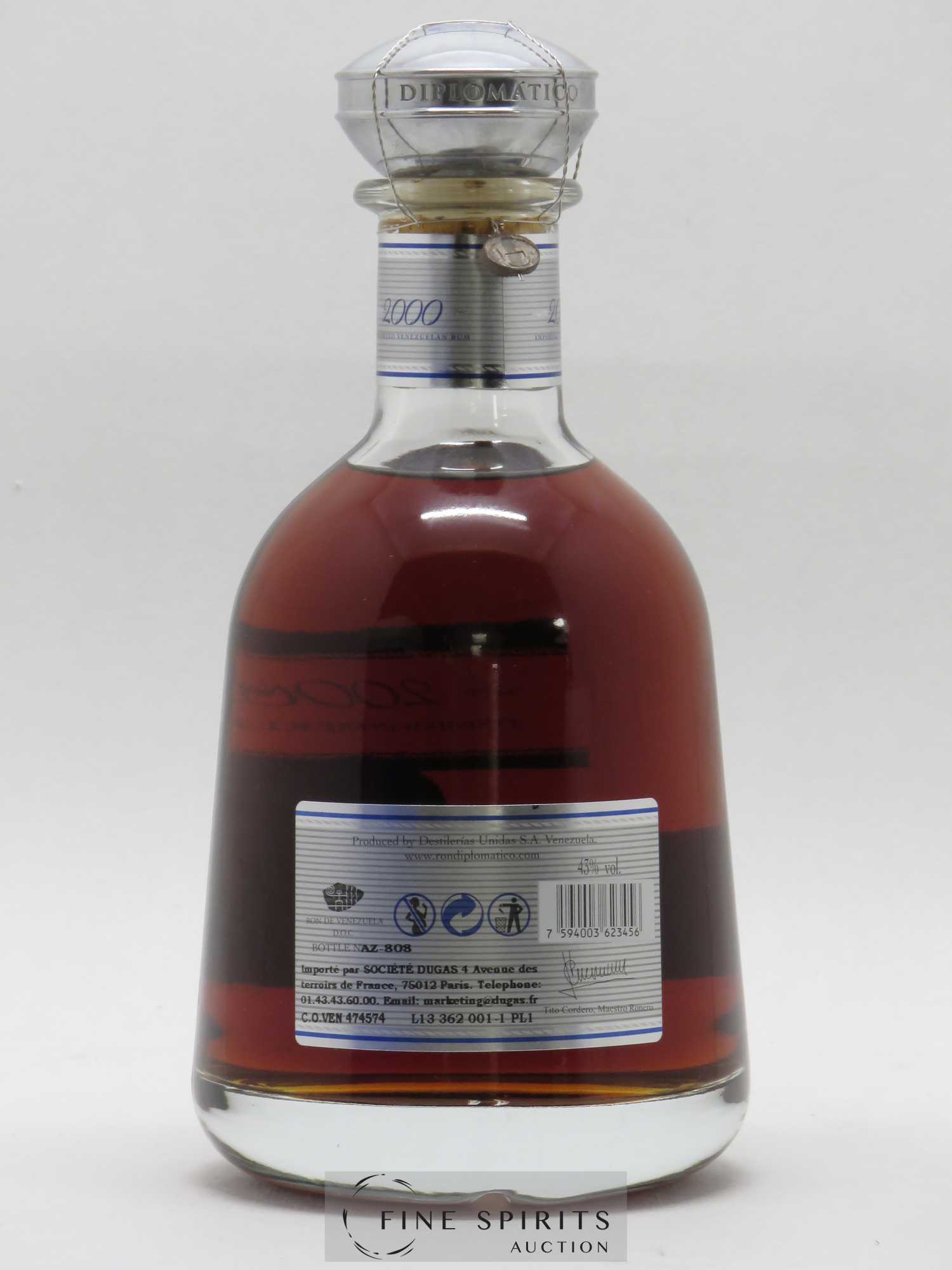 Diplomatico 2000 Of. Finished in Sherry Casks Single Vintage - Lot de 1 bouteille - 2
