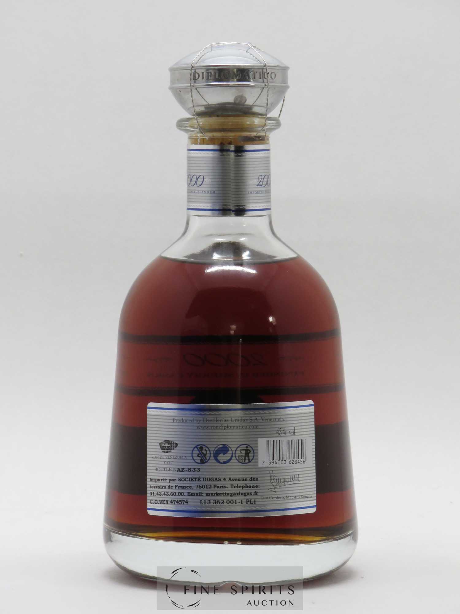 Diplomatico 2000 Of. Finished in Sherry Casks Single Vintage - Lot de 1 bouteille - 2