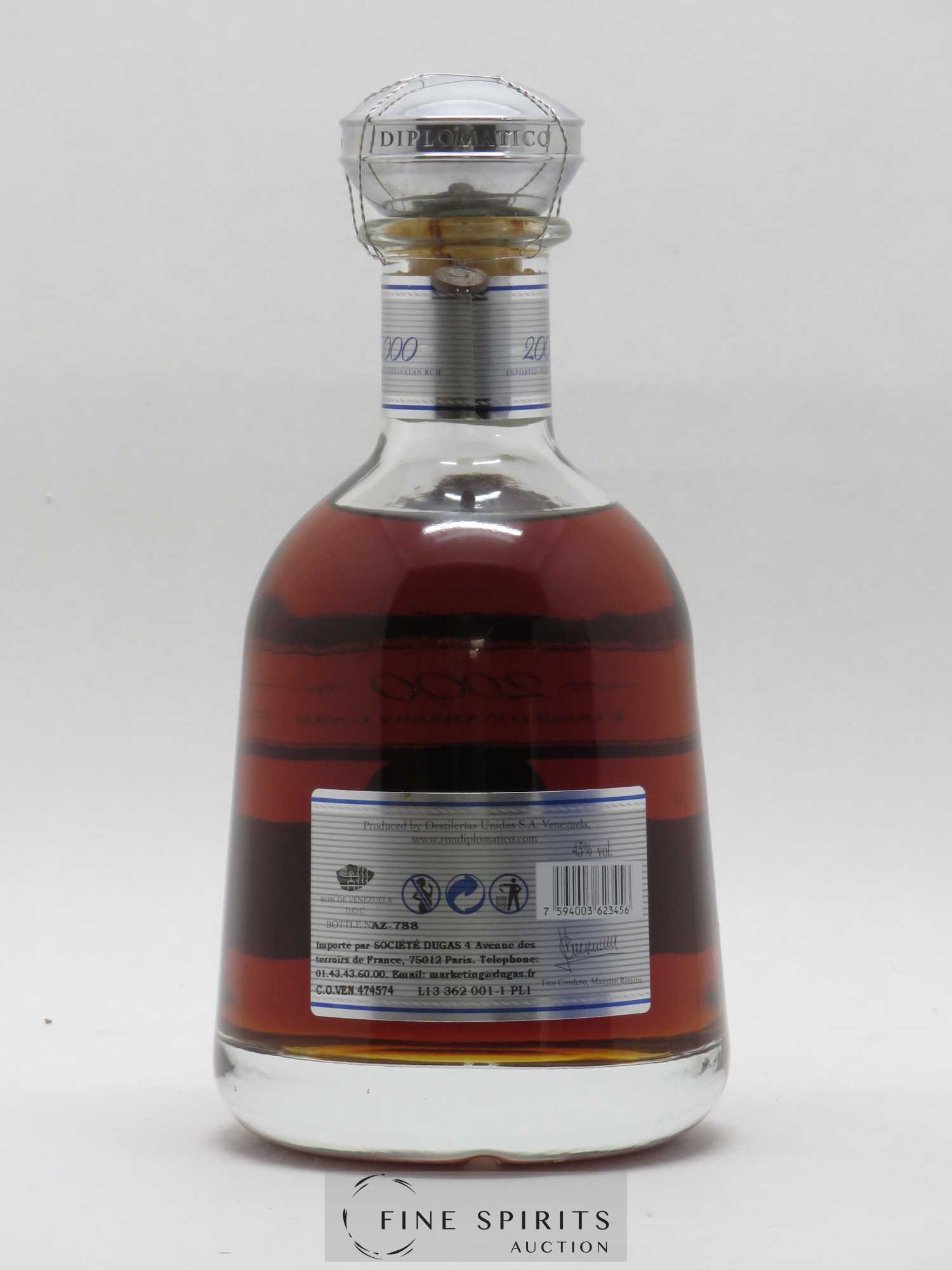 Diplomatico 2000 Of. Finished in Sherry Casks Single Vintage - Lot de 1 bouteille - 2