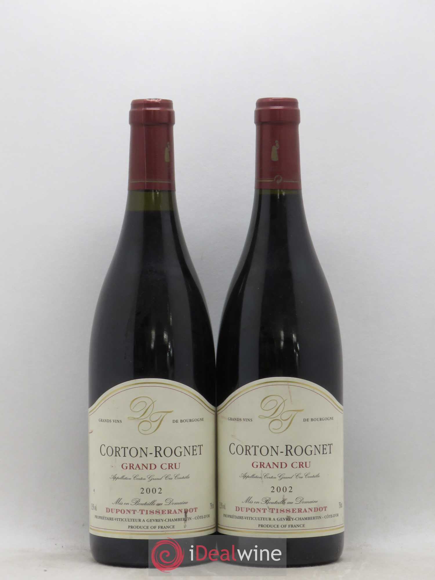 Corton Grand Cru Le Rognet Dupont-Tisserandot (Domaine) 2002 - Lot de 5 bouteilles - 2