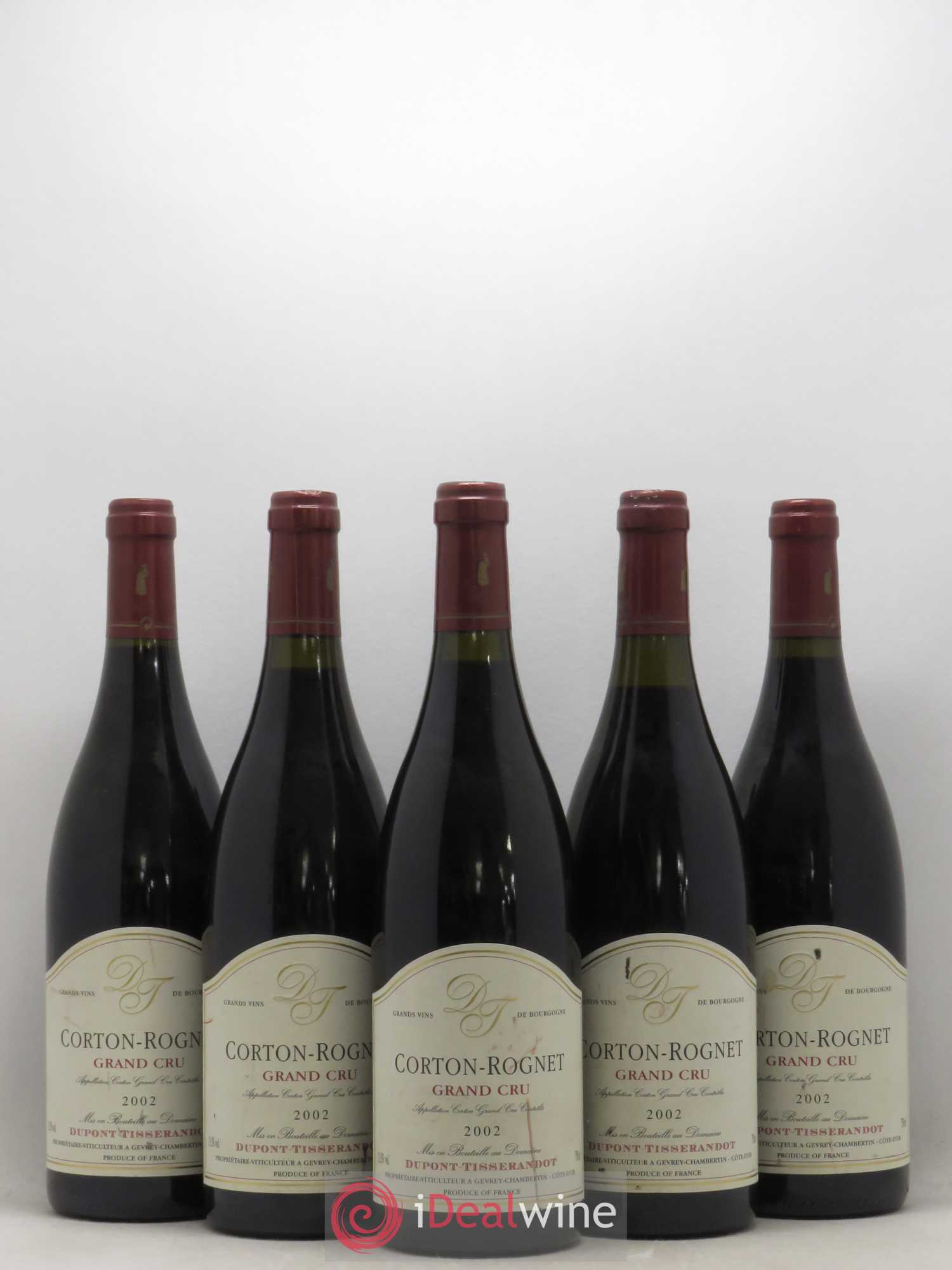 Corton Grand Cru Le Rognet Dupont-Tisserandot (Domaine) 2002 - Lot de 5 bouteilles - 0