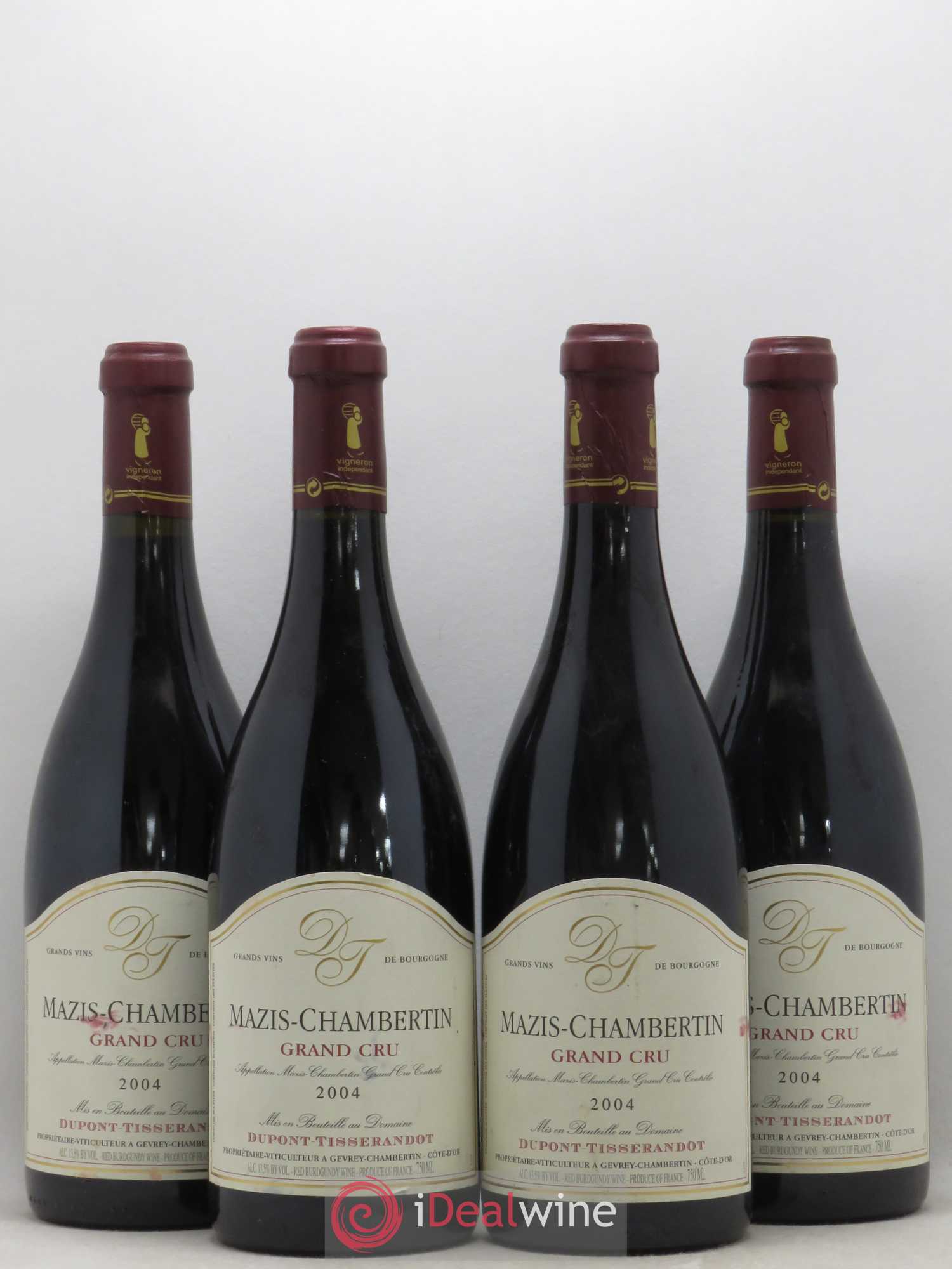 Mazis-Chambertin Grand Cru Dupont-Tisserandot (Domaine) 2004 - Lot de 4 bouteilles - 0