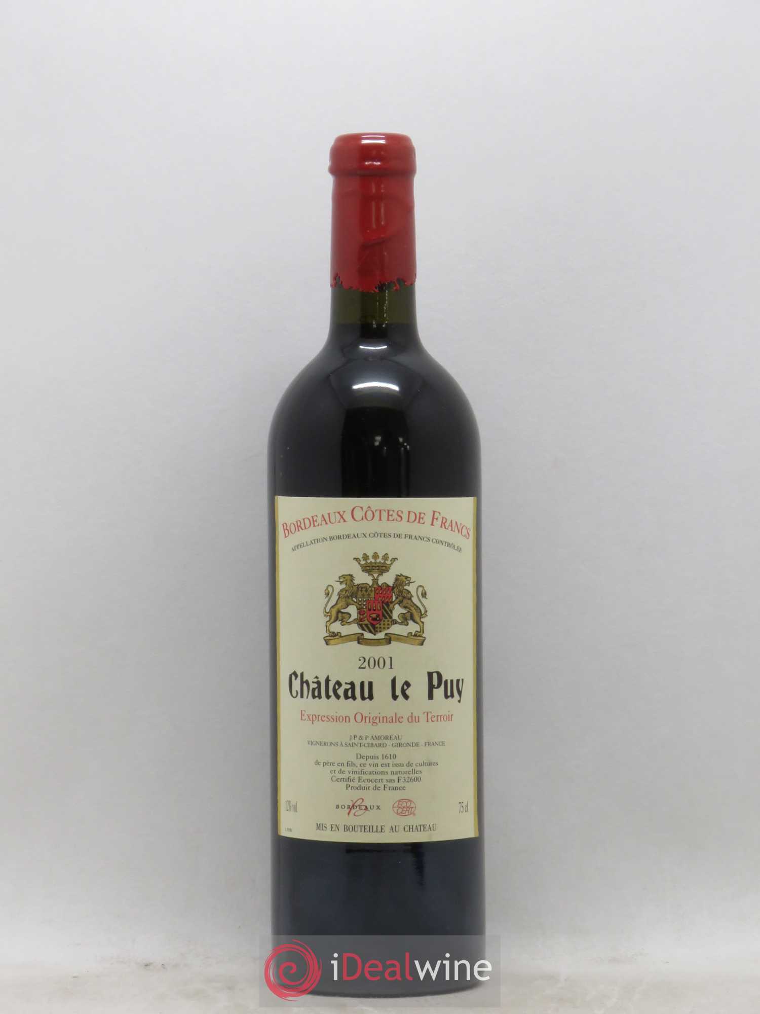 Château Le Puy 2001 - Lot de 1 bouteille - 0