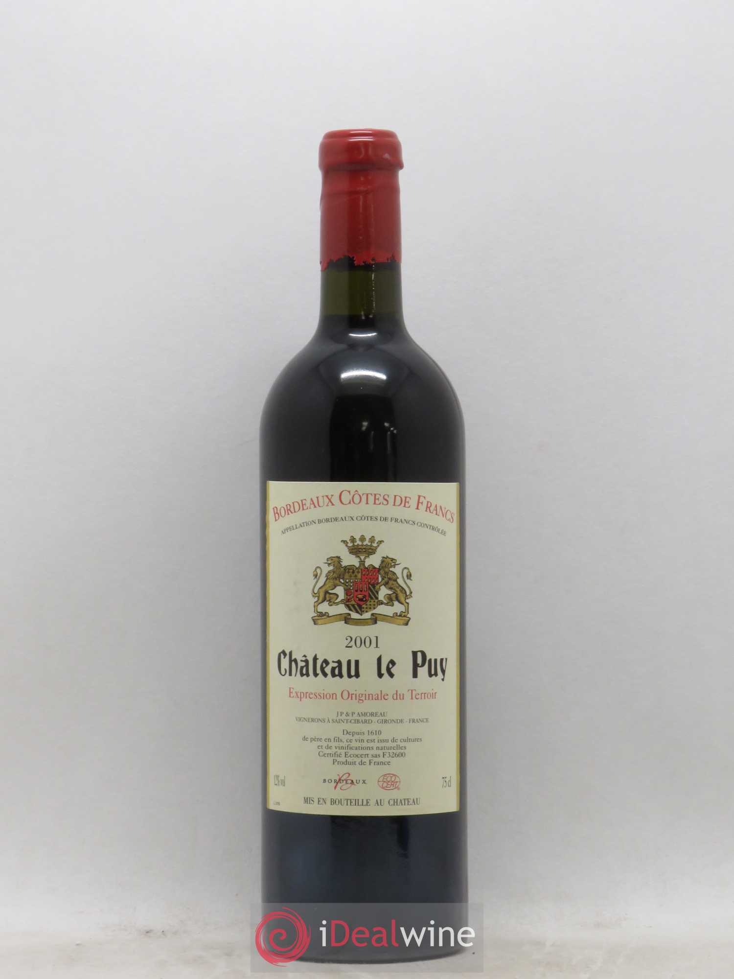 Château Le Puy 2001 - Lot de 1 bouteille - 0