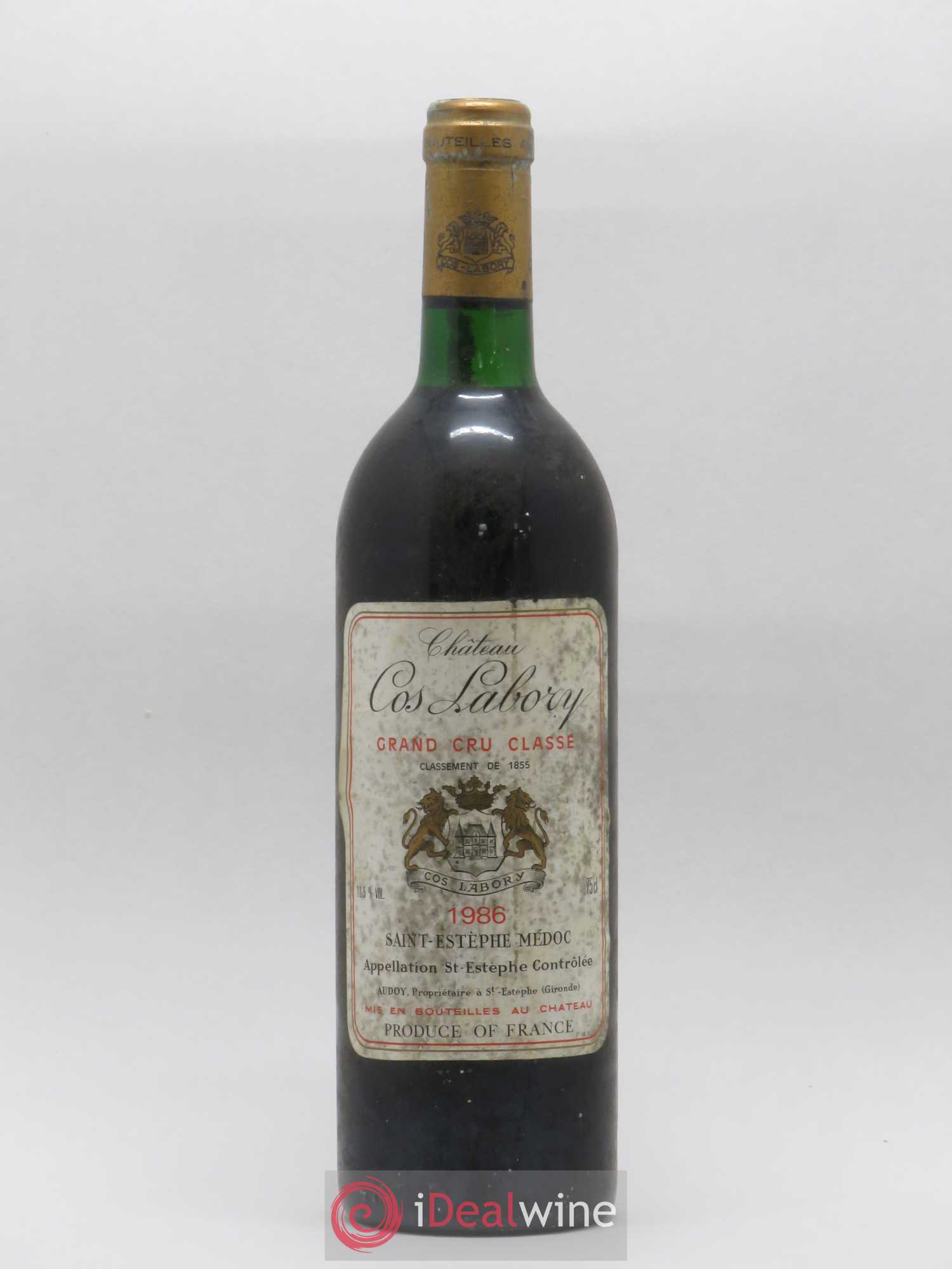 Château Cos Labory 5ème Grand Cru Classé 1986 - Lot de 1 bouteille - 0