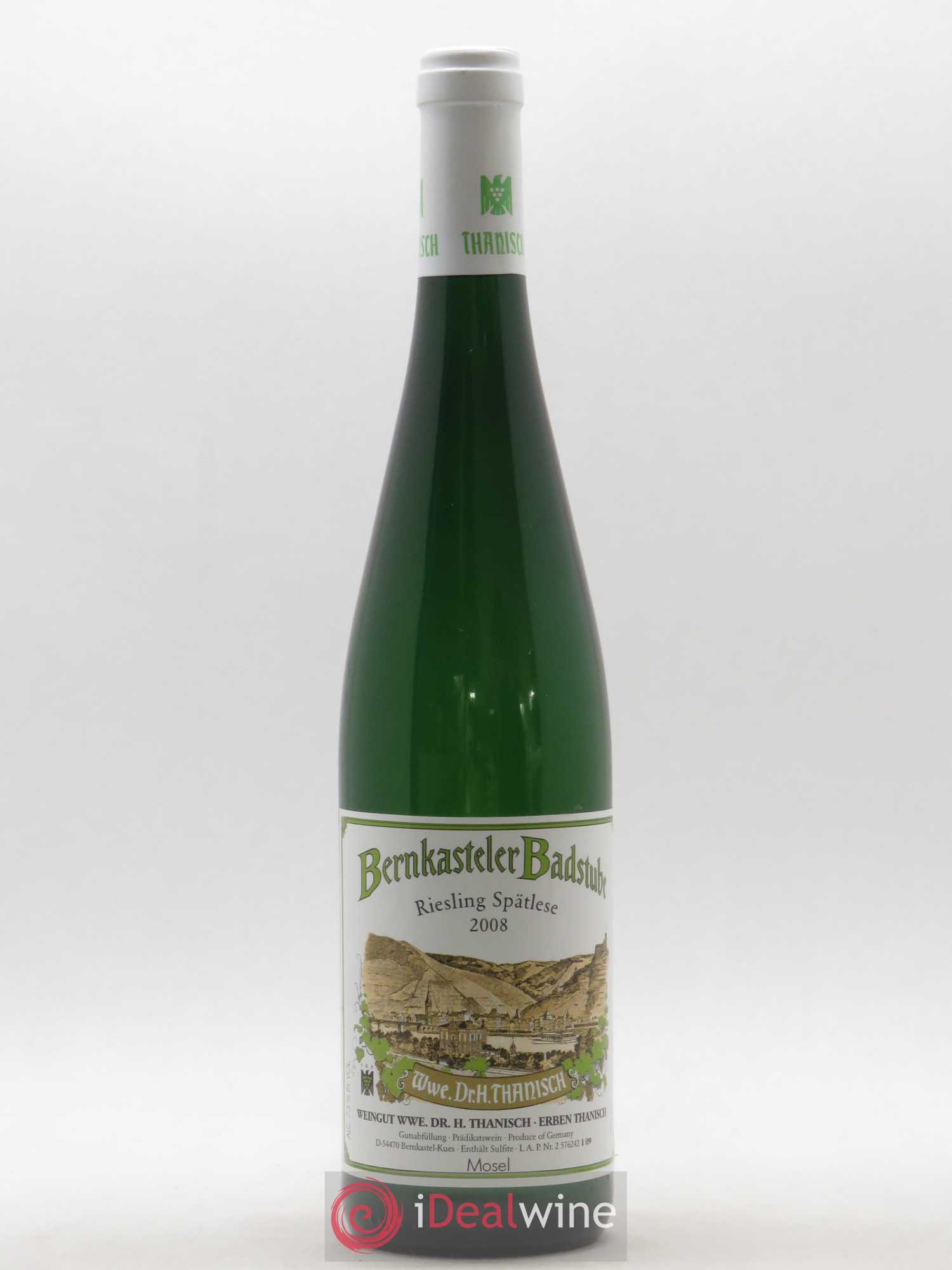 Riesling Bernkasteler Badstube Spatlese Dr. H.Thanisch (sans prix de réserve) 2008 - Posten von 1 Flasche - 0