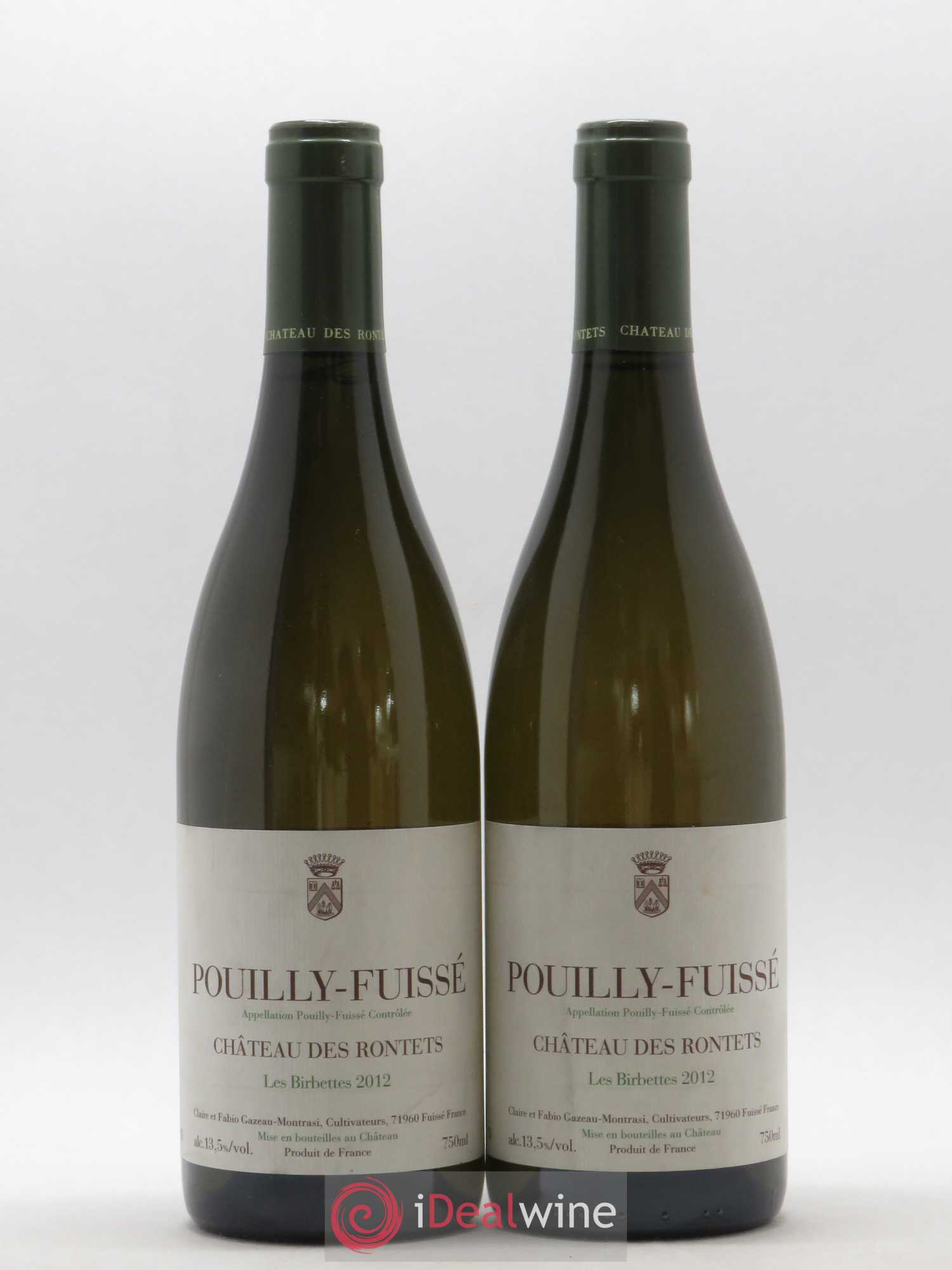 Pouilly-Fuissé Les Birbettes Château des Rontets 2012 - Lot de 2 bouteilles - 0