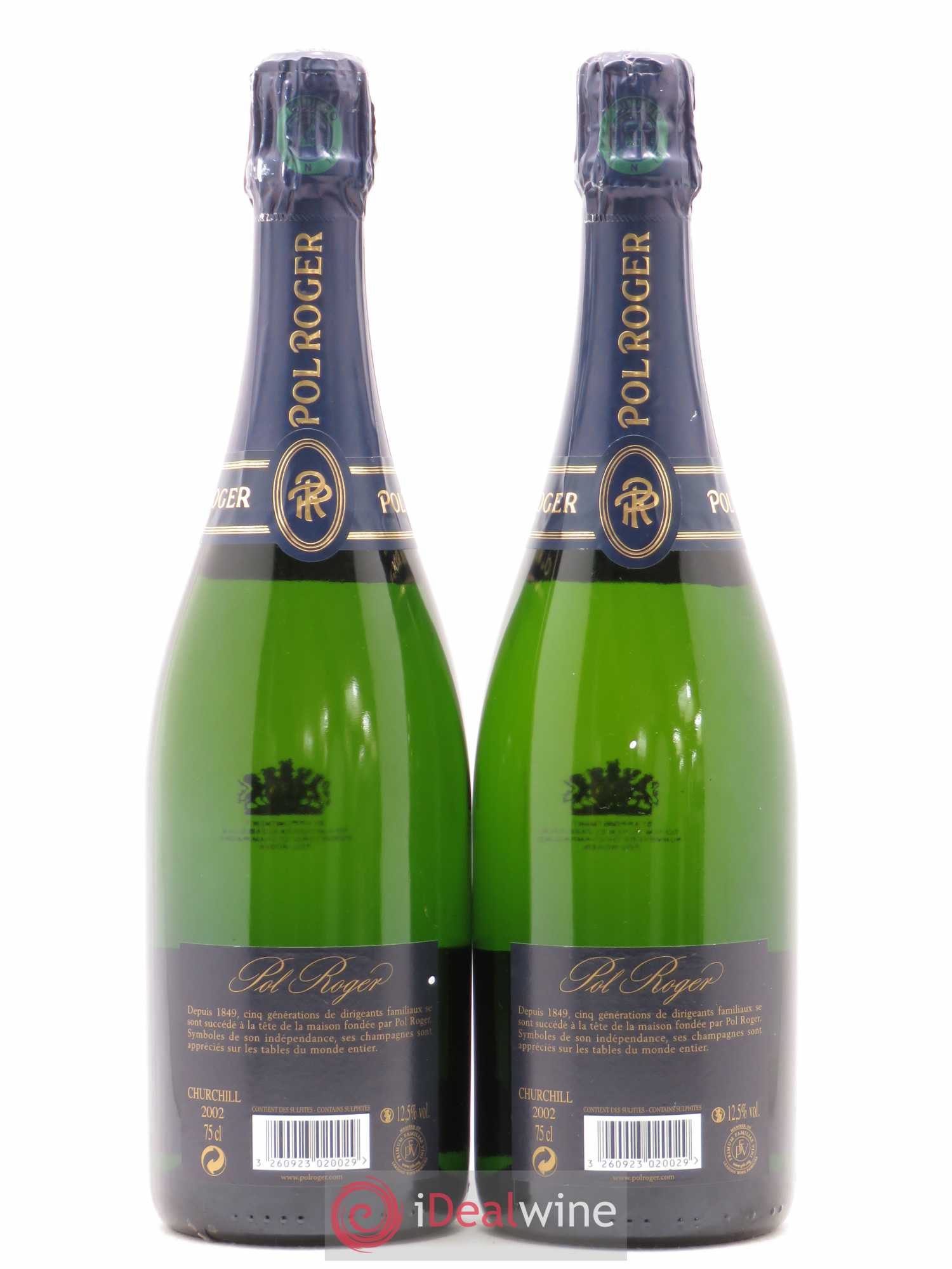 Cuvée Winston Churchill Pol Roger 2002 - Lot of 2 bottles - 1