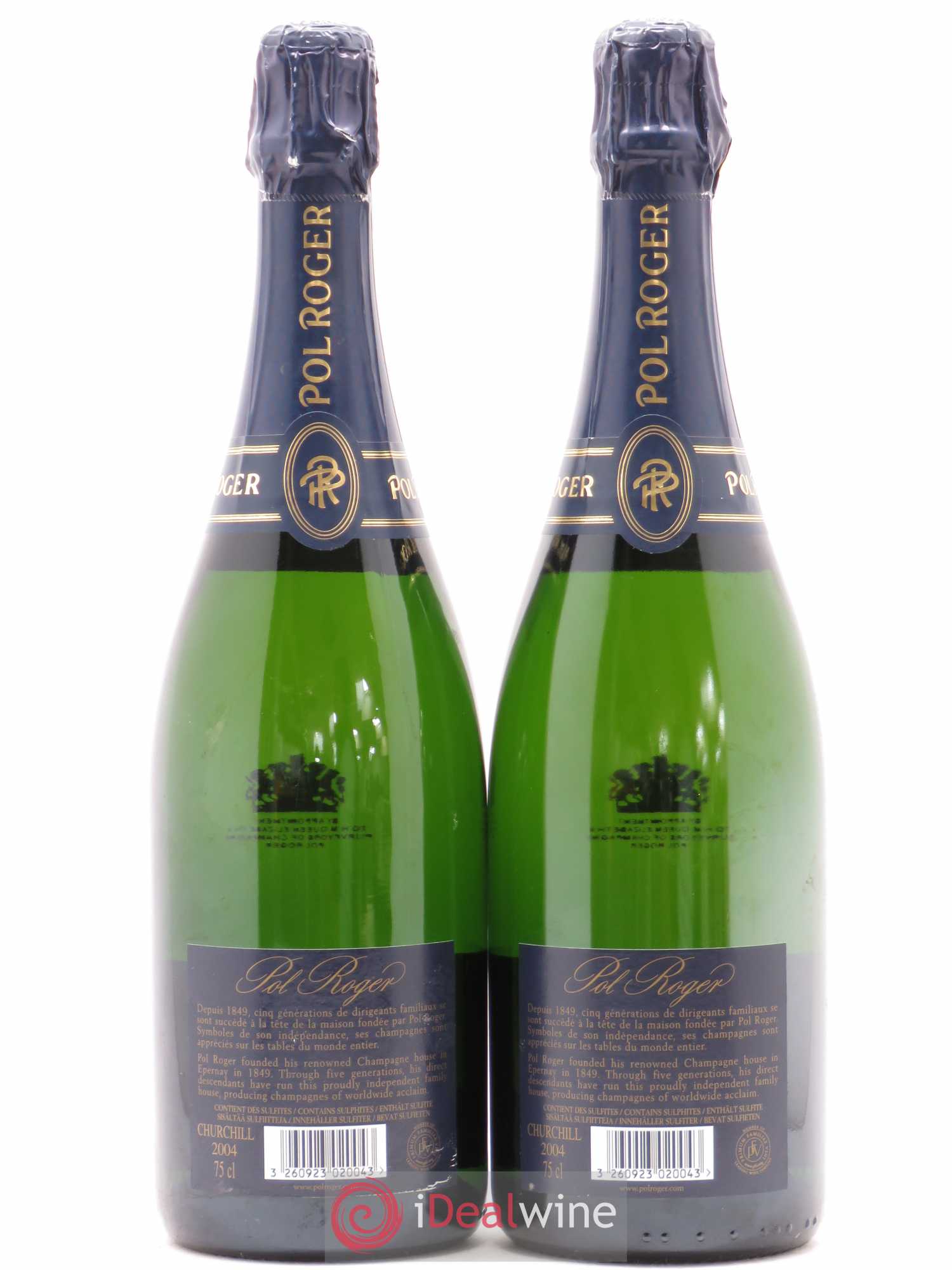 Cuvée Winston Churchill Pol Roger 2004 - Lot de 2 bouteilles - 1