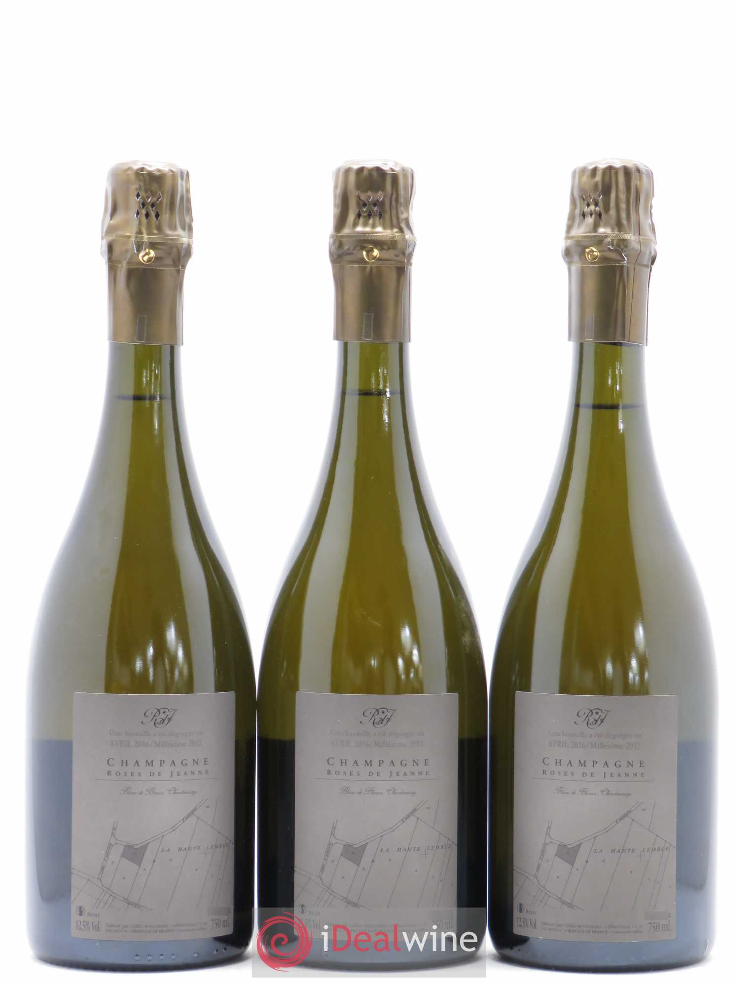 Roses de Jeanne La Haute-Lemblé Cédric Bouchard 2012 - Lot de 3 bouteilles - 1
