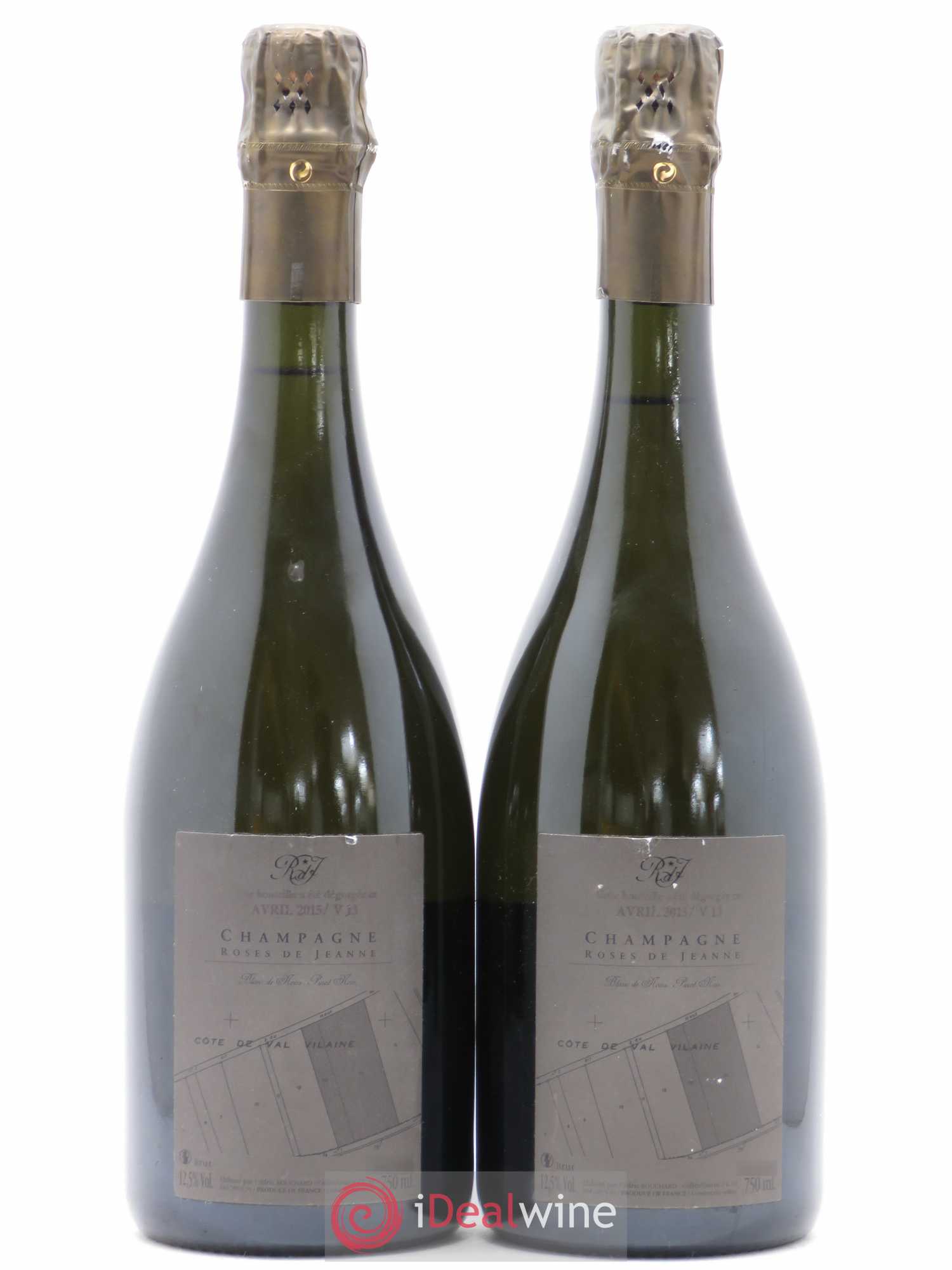 Roses de Jeanne Côte de Val Vilaine Blanc de Noirs Cédric Bouchard 2013 - Lot de 2 bouteilles - 1