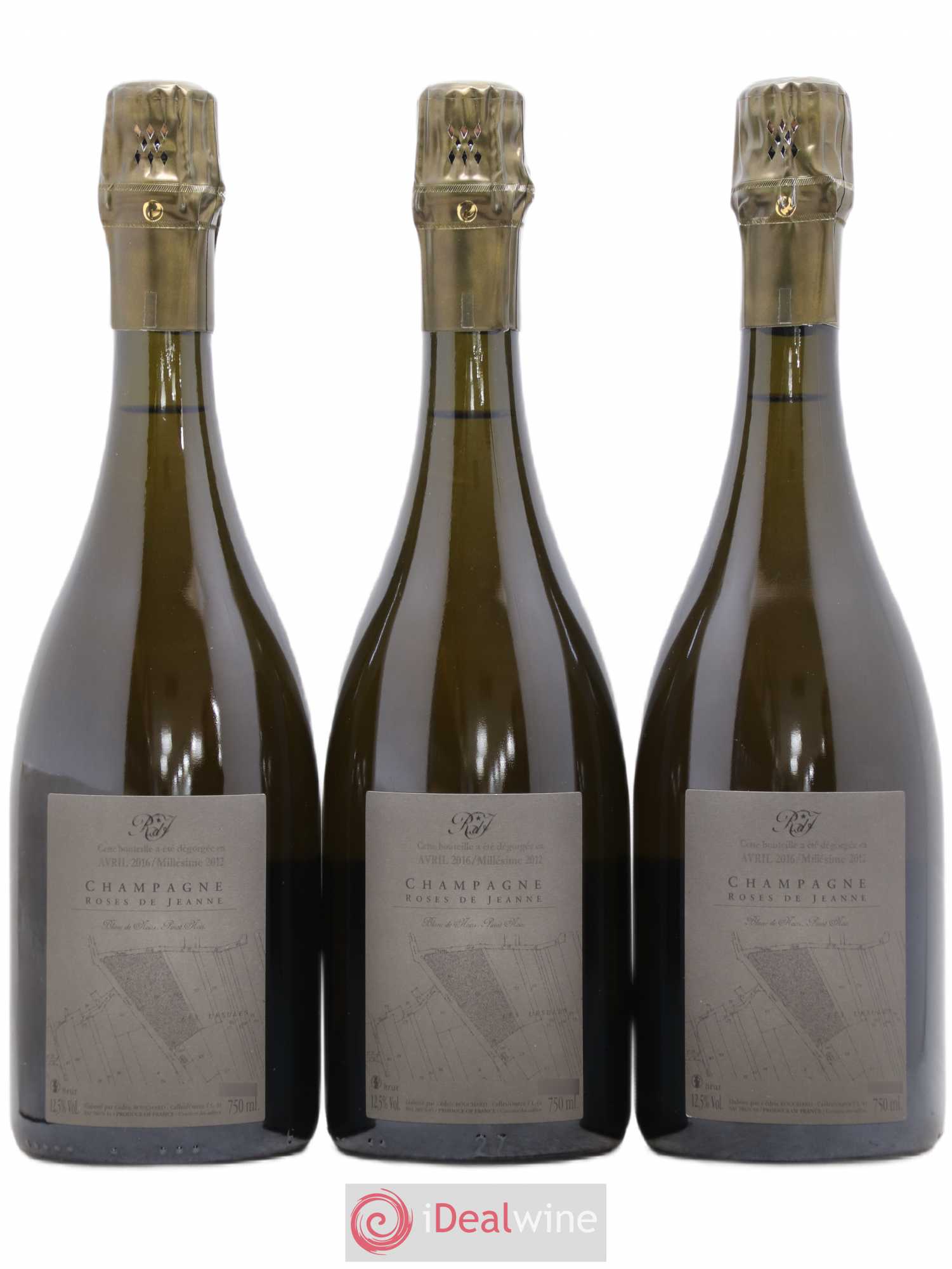 Roses de Jeanne Les Ursules Blanc de Noirs Brut Cédric Bouchard 2012 - Lot de 3 bouteilles - 1