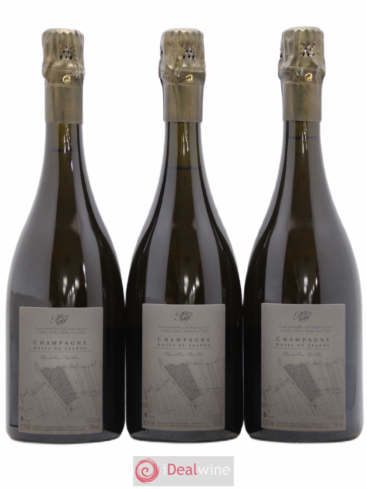 Roses de Jeanne Les Ursules Blanc de Noirs Brut Cédric Bouchard 2015 - Lot de 3 bouteilles - 1