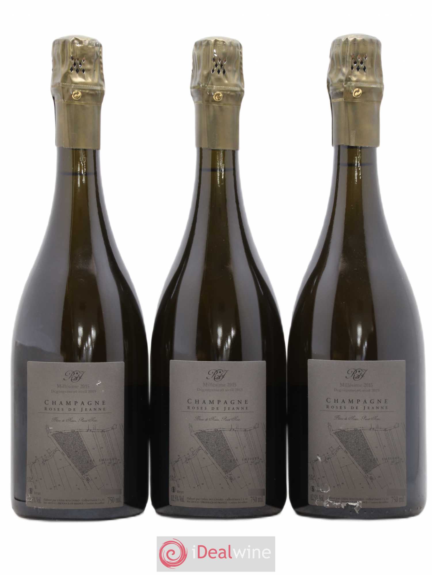 Roses de Jeanne Les Ursules Blanc de Noirs Brut Cédric Bouchard 2015 - Lot de 3 bouteilles - 1