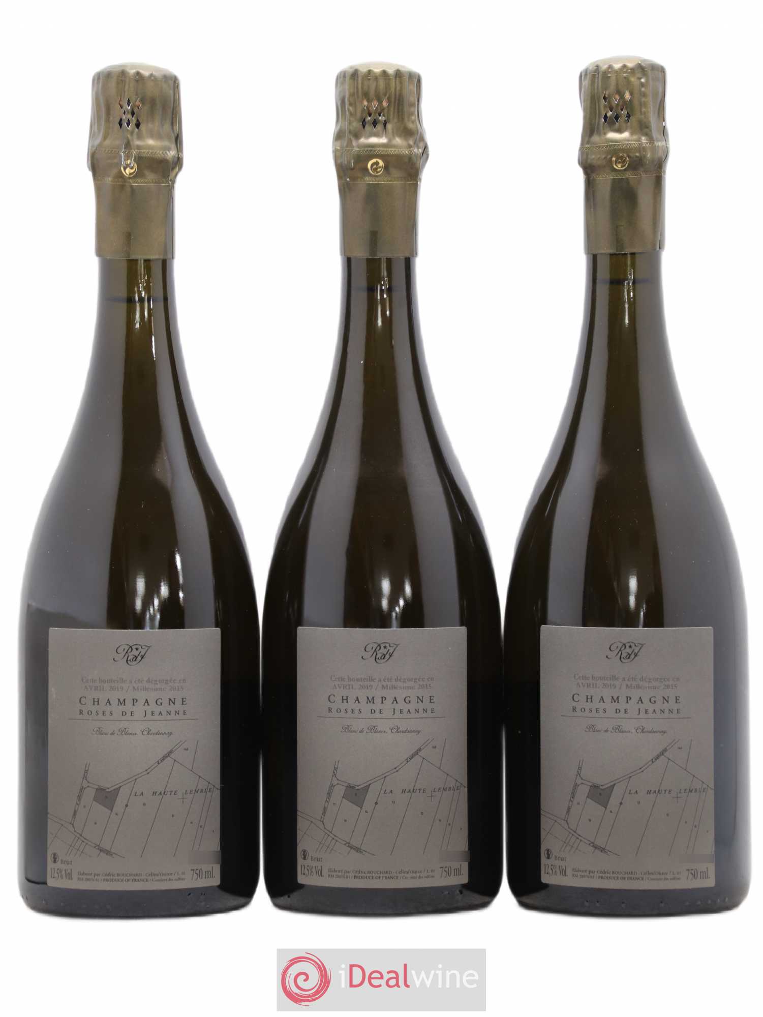Roses de Jeanne La Haute-Lemblé Cédric Bouchard 2015 - Lot de 3 bouteilles - 1