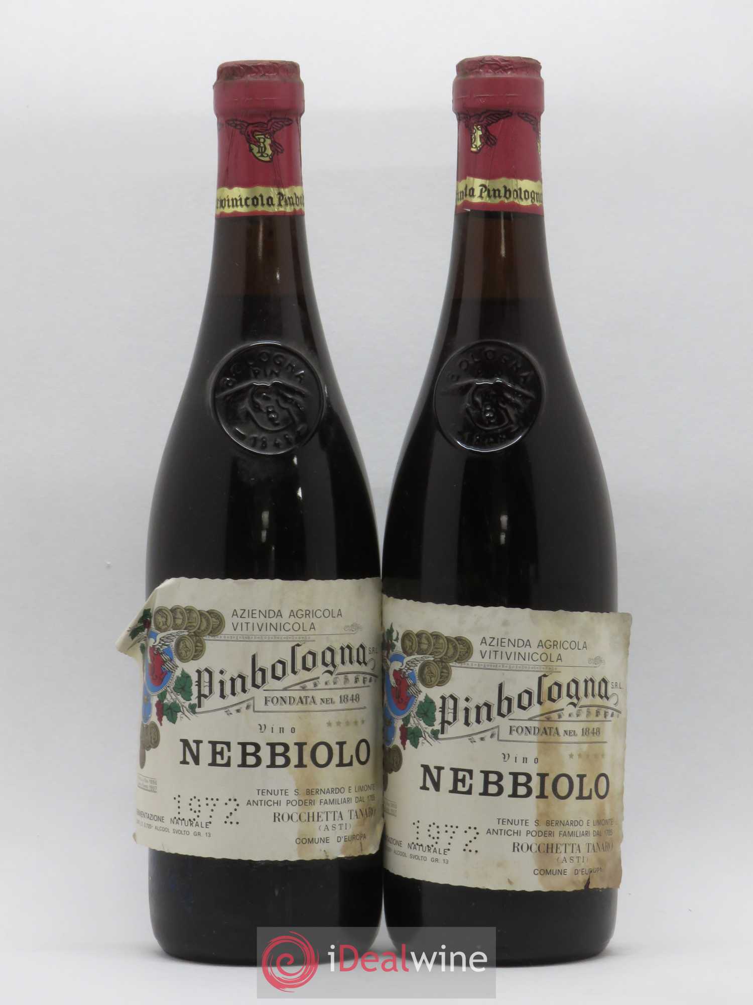 Nebbiolo Pinbologna 1972 - Lot de 2 bouteilles - 0