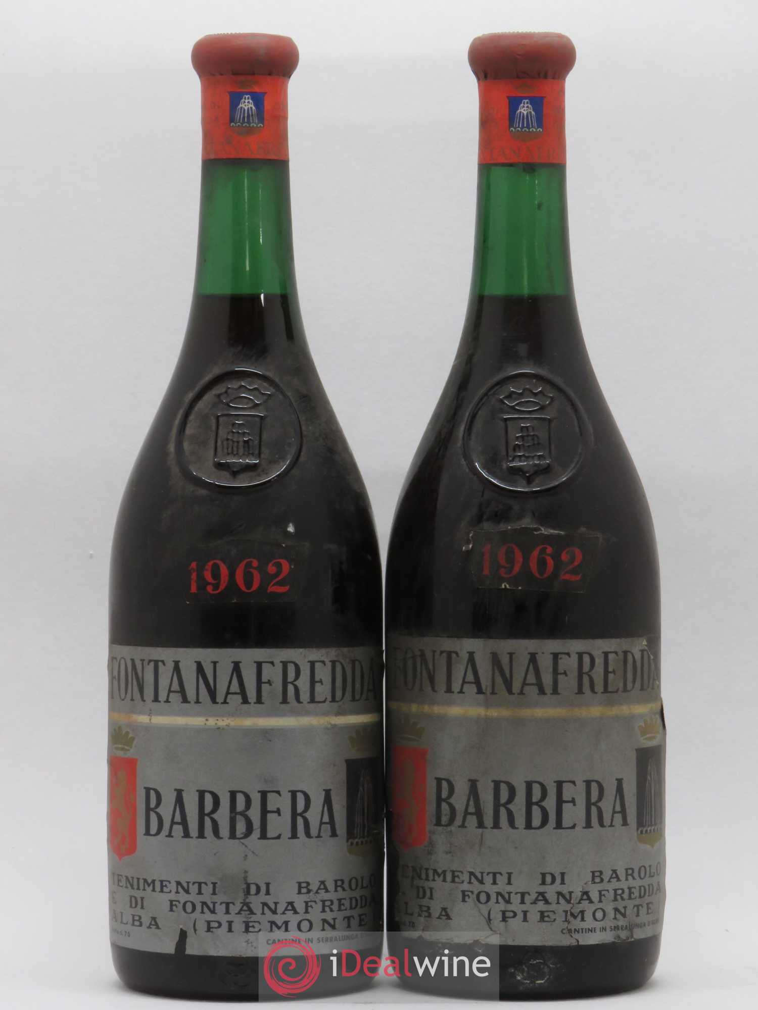 Barbera d'Alba DOC Fontanafredda 1962 - Lot de 2 bouteilles - 0