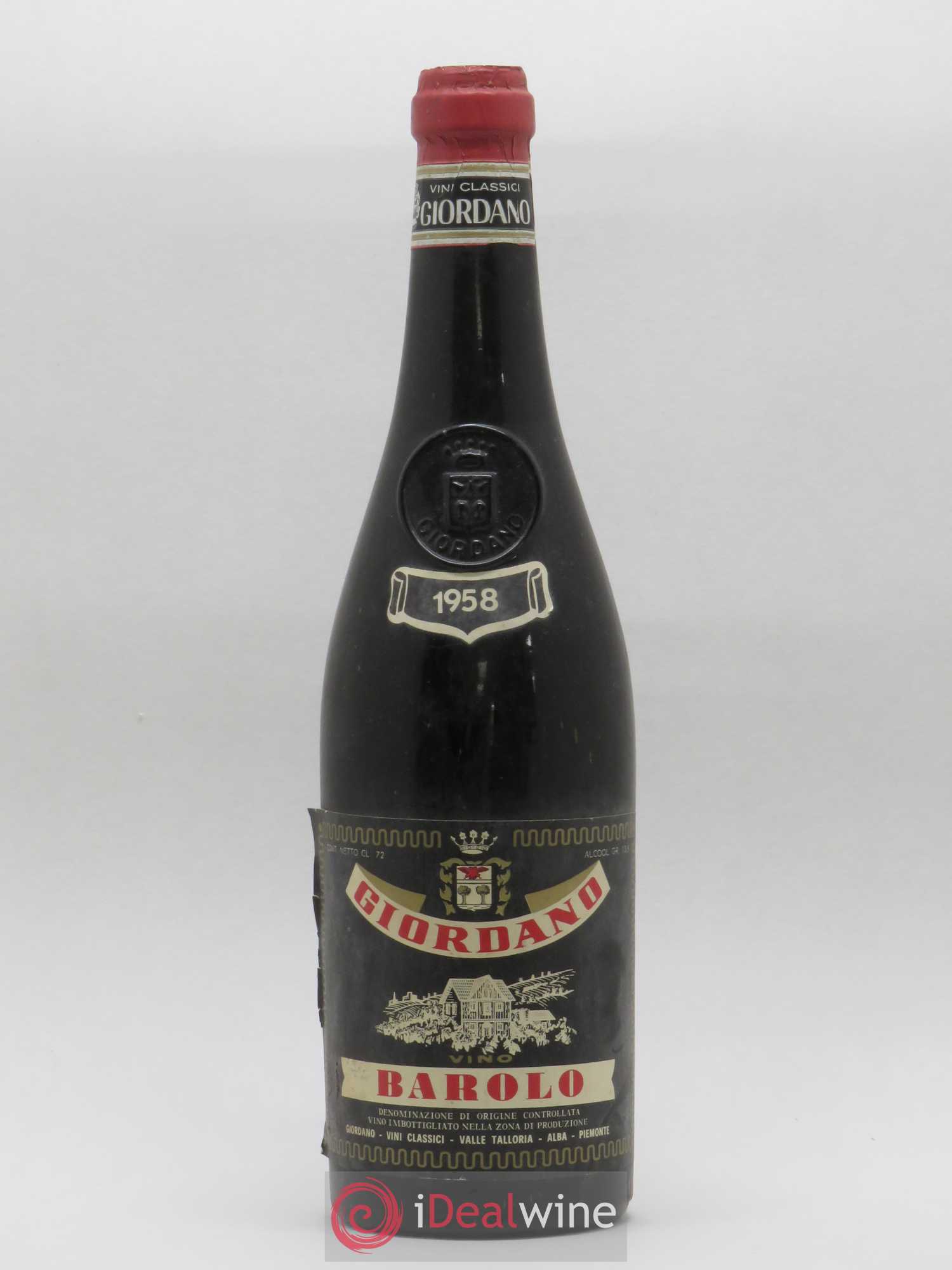 Barolo Giordano 1958 - Lot de 1 bouteille - 0