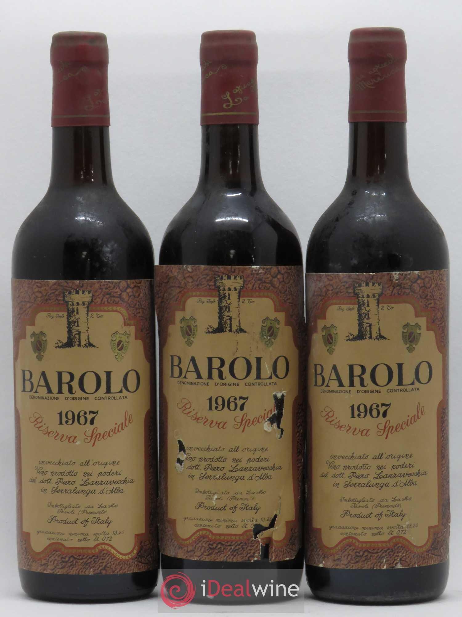 Barolo Riserva Speciale Lanzavecchia 1967 - Posten von 3 Flaschen - 0