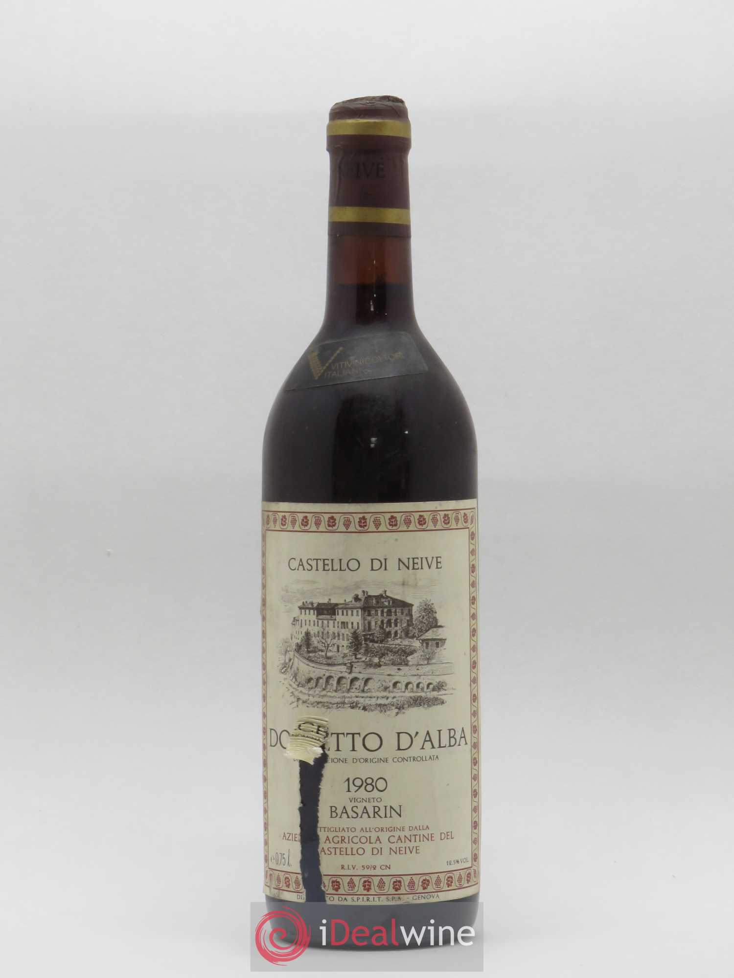 Dolcetto d'Alba DOC Basarin Castello di Neive (sans prix de réserve) 1980 - Posten von 1 Flasche - 0