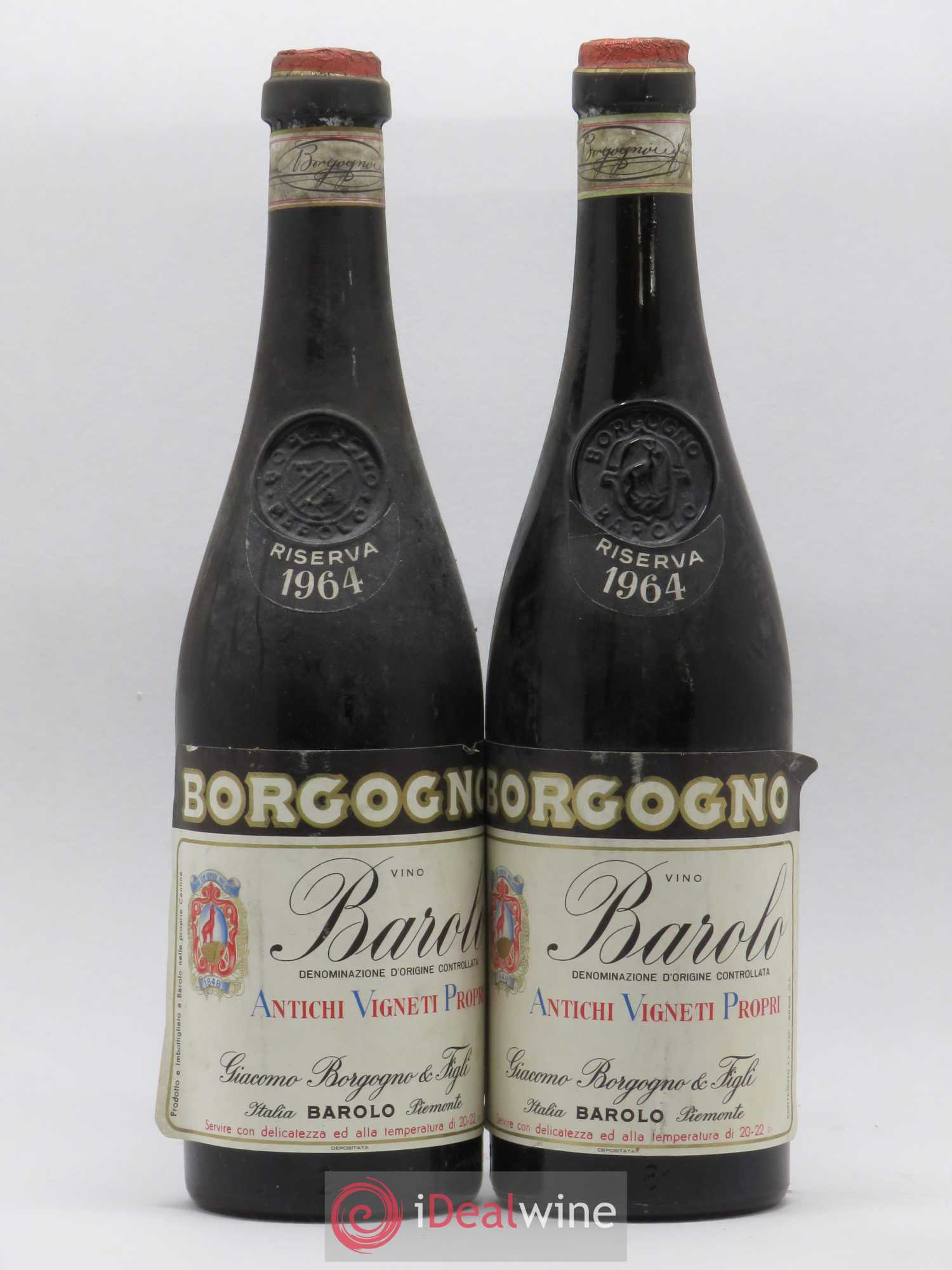 Barolo Riserva Borgogno & Figli 1964 - Posten von 2 Flaschen - 0
