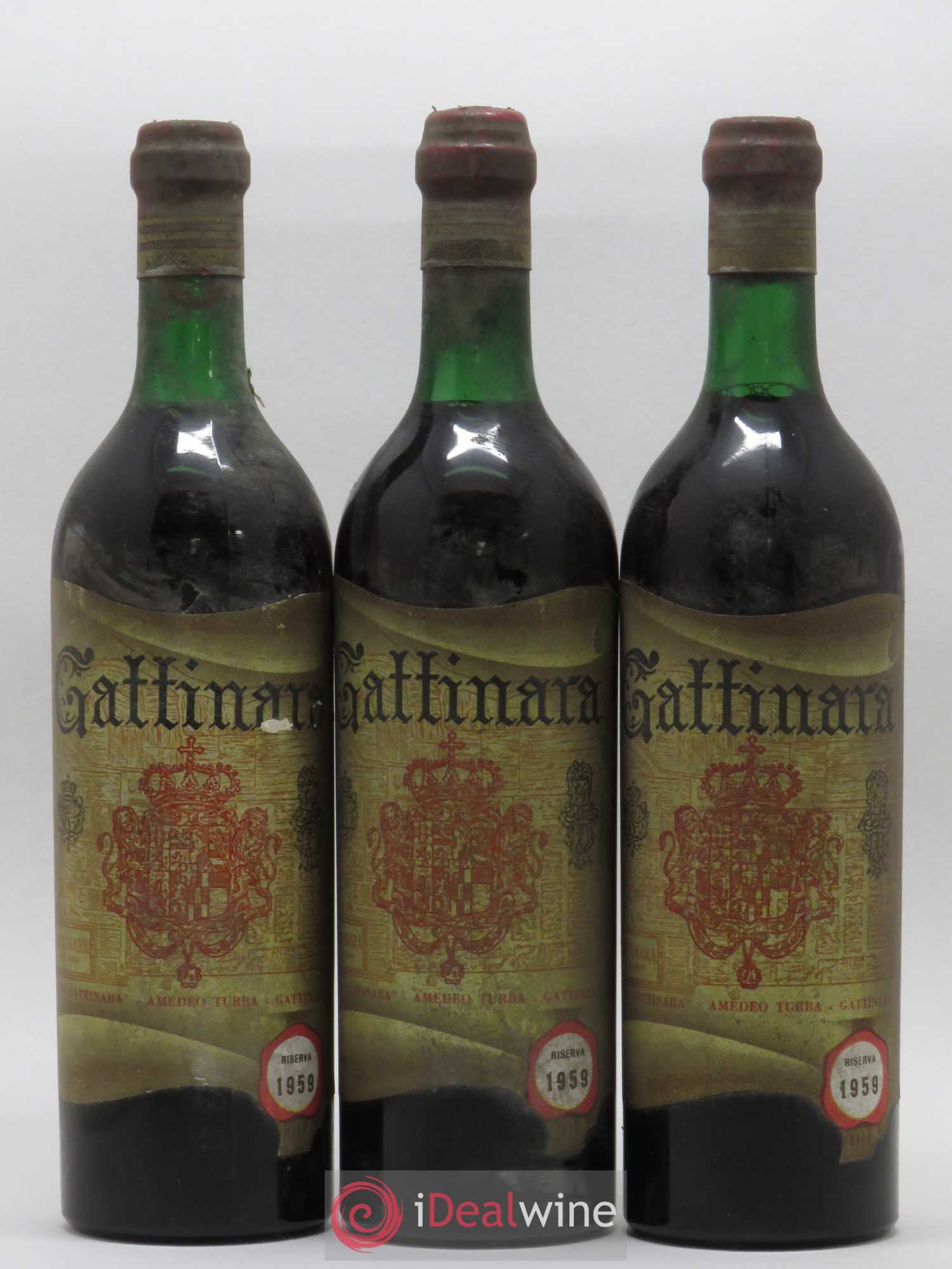 Gattinara DOCG Riserva Amedeo Turba 1959 - Lot de 3 bouteilles - 0