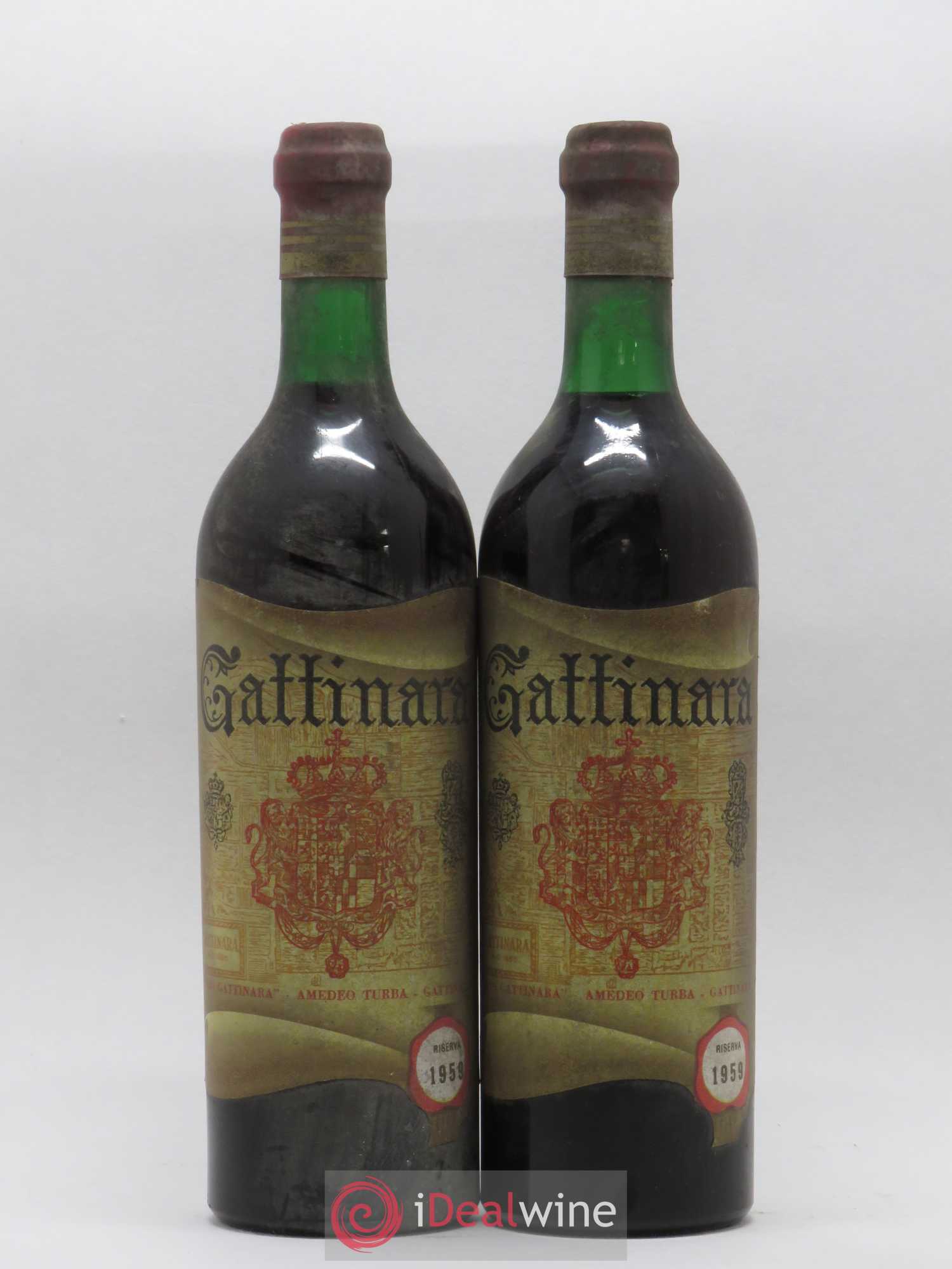 Gattinara DOCG Riserva Amedeo Turba 1959 - Lot de 2 bouteilles - 0